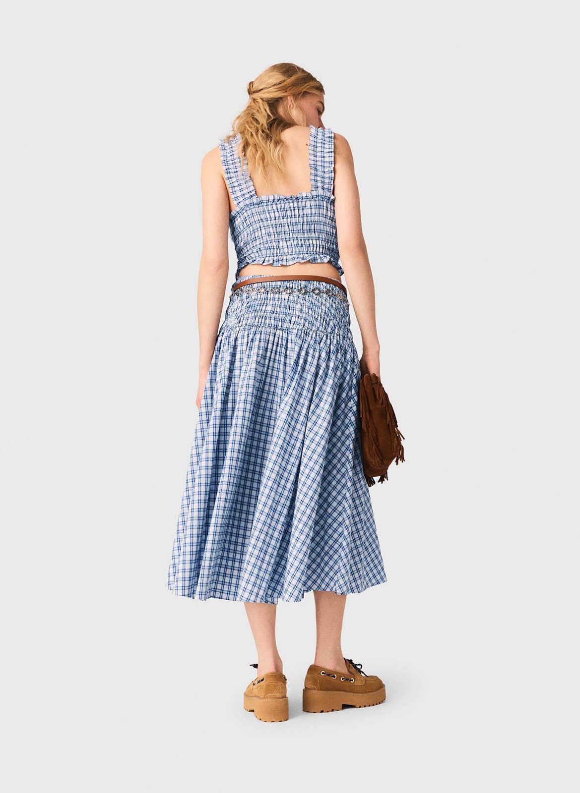 Top blouse van katoen MAJE Blauw