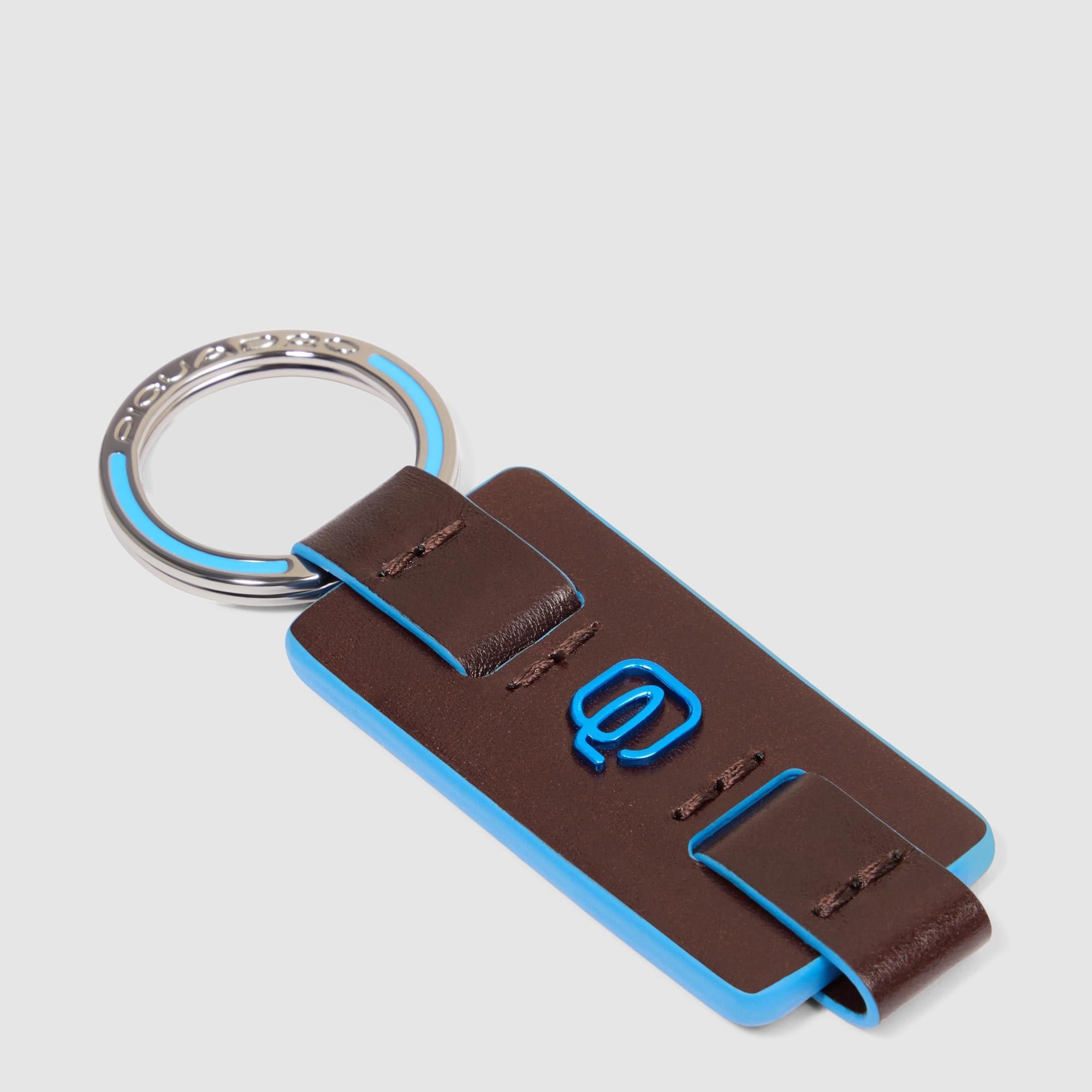 Asia leather keyring PIQUADRO Brown