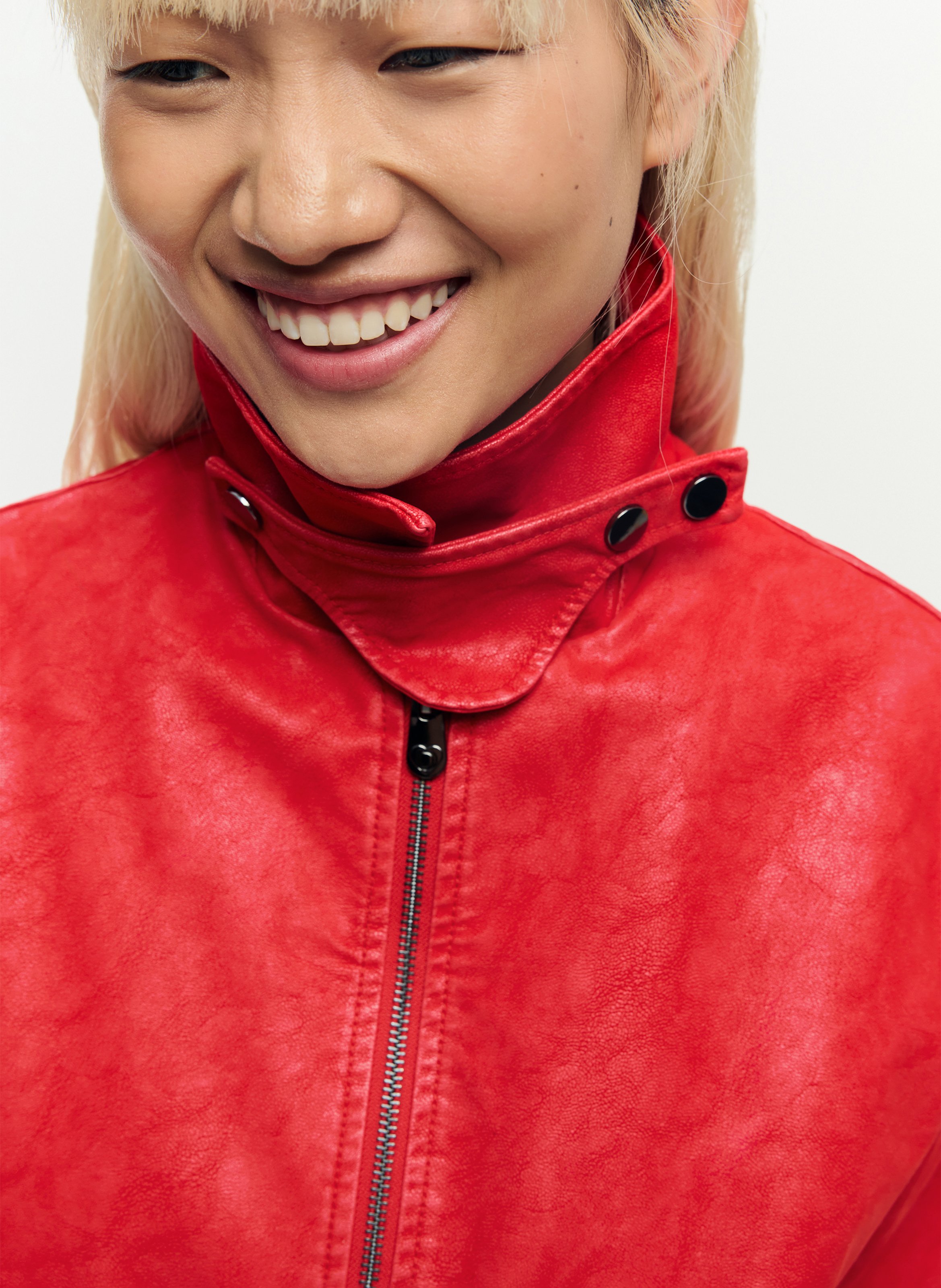 Veste col montant  DESIGUAL Rouge