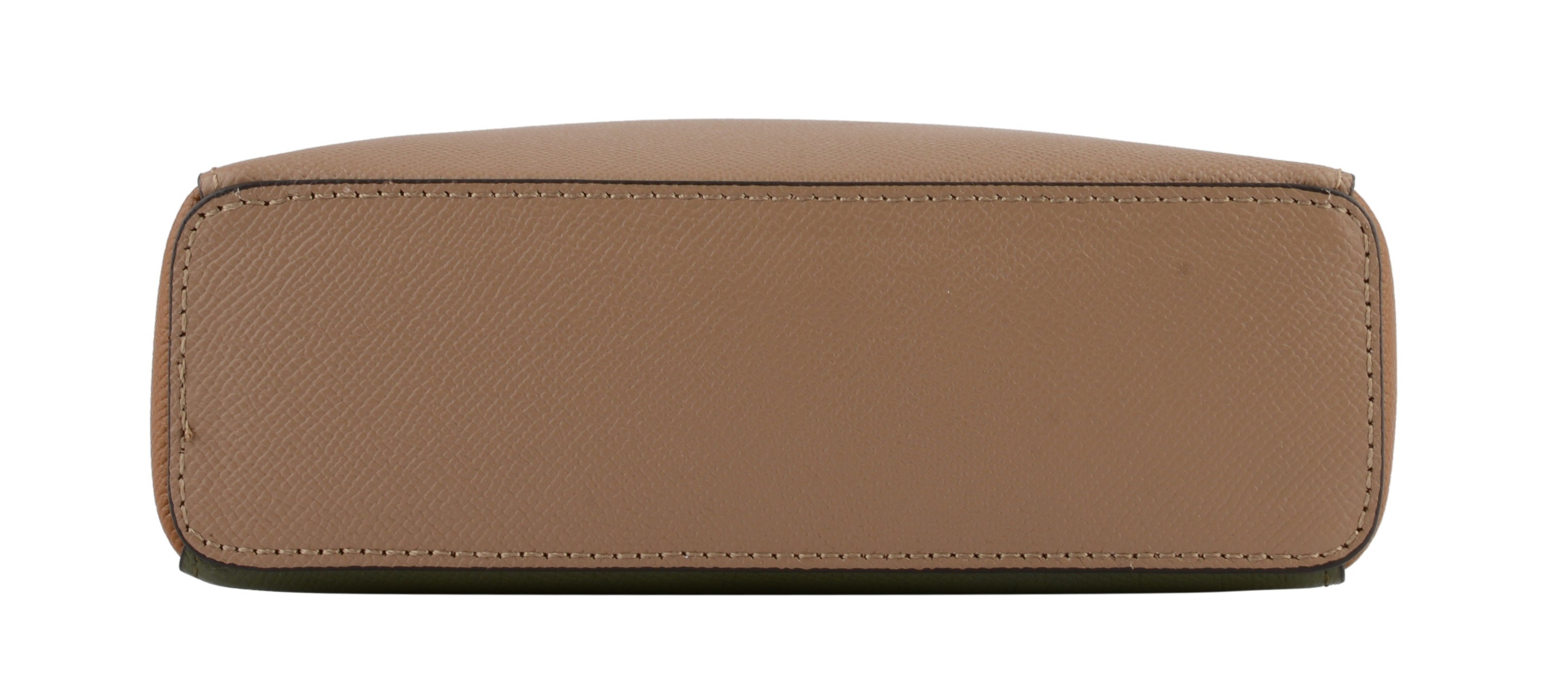 Calfskin leather shoulder bag POURCHET Grey