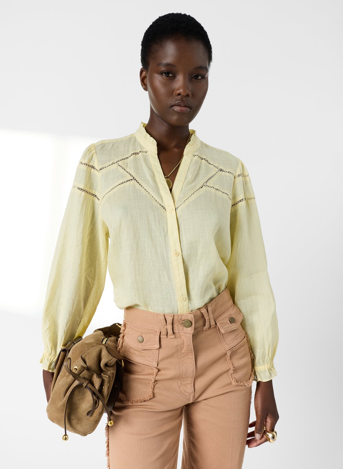 Chemise col V GERARD DAREL Jaune