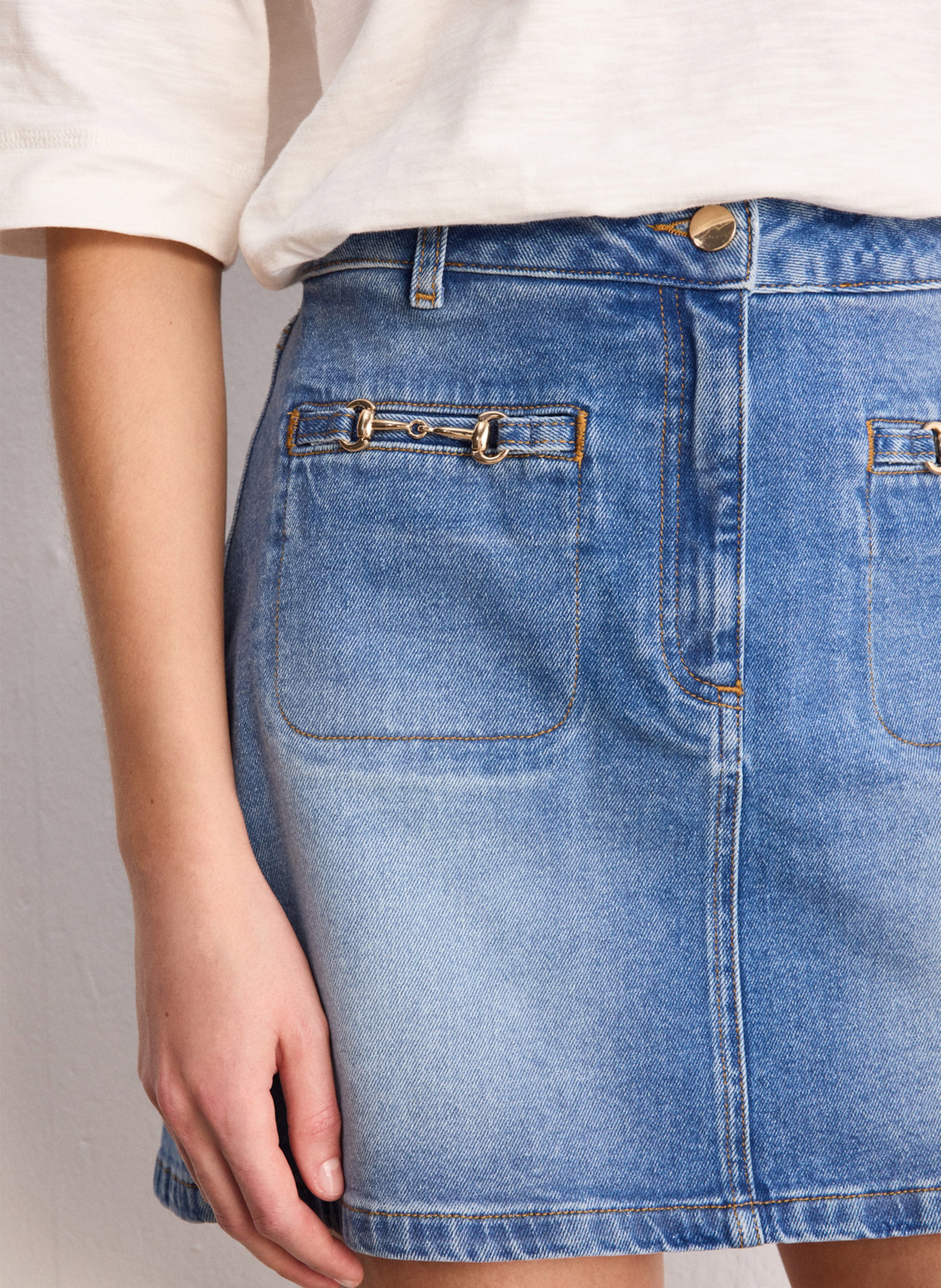 Korte spijkerrok PABLO Blauw