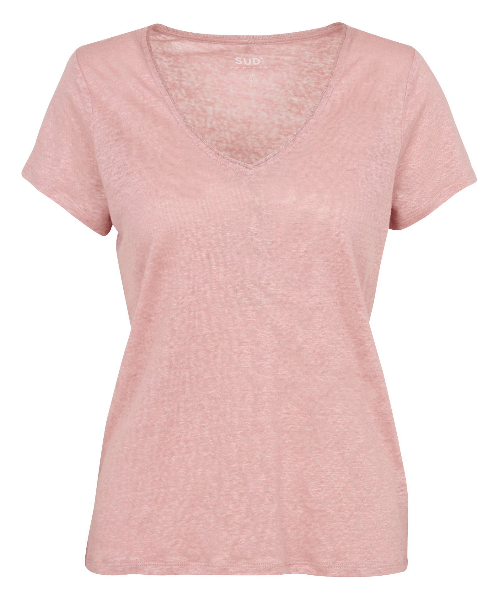 Fine linen V-neck sweater TIGROW Rose