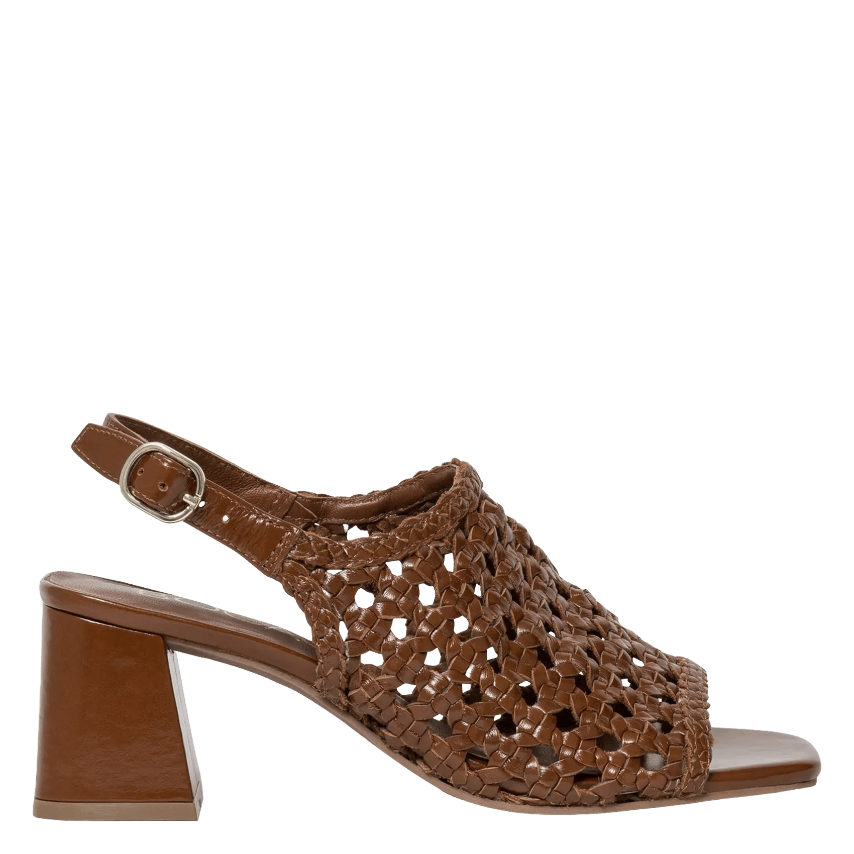 Halfhoge, leren sandalen BOCAGE Bruin