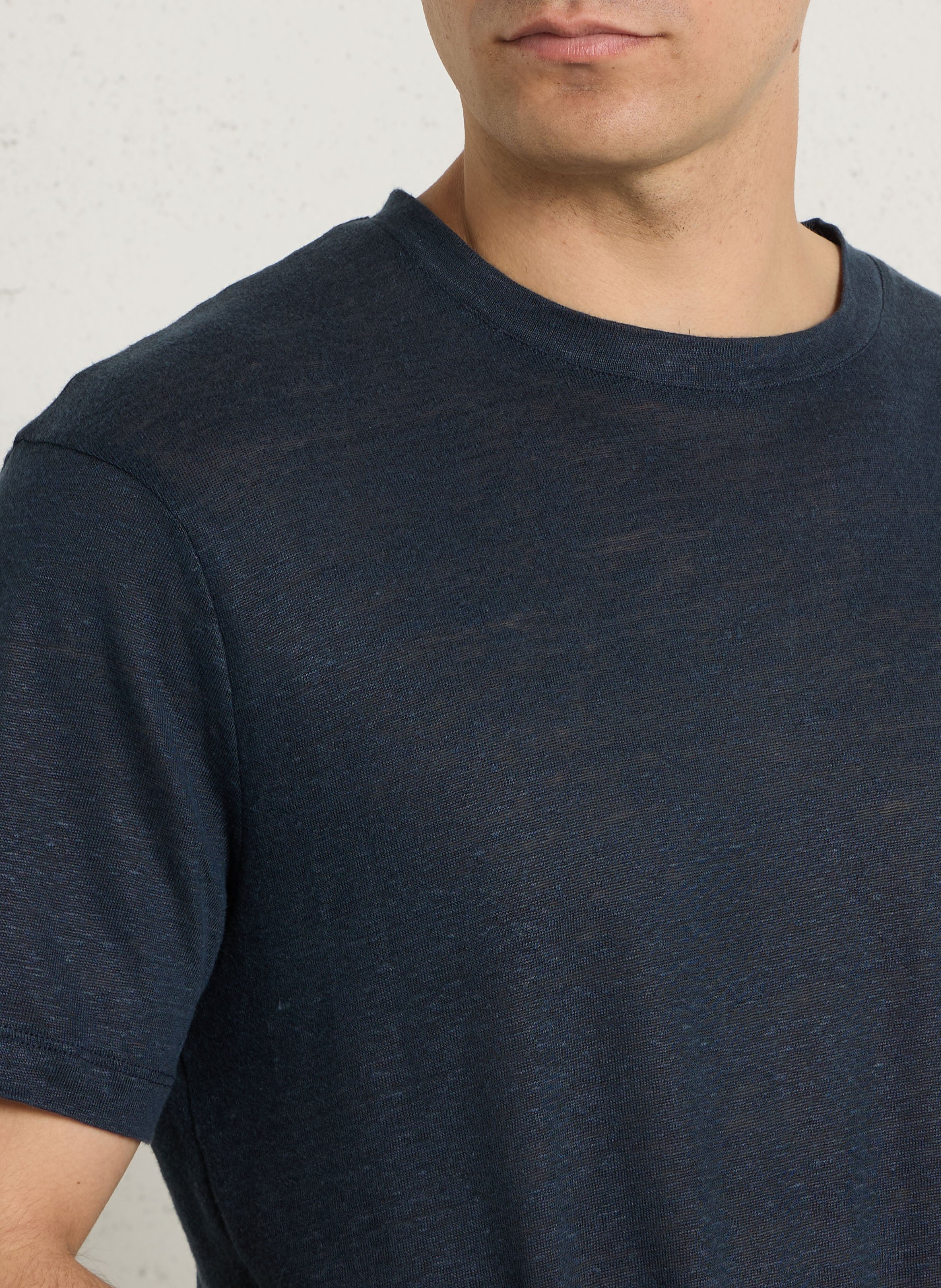Oversized linen t-shirt AU PRINTEMPS PARIS Blue