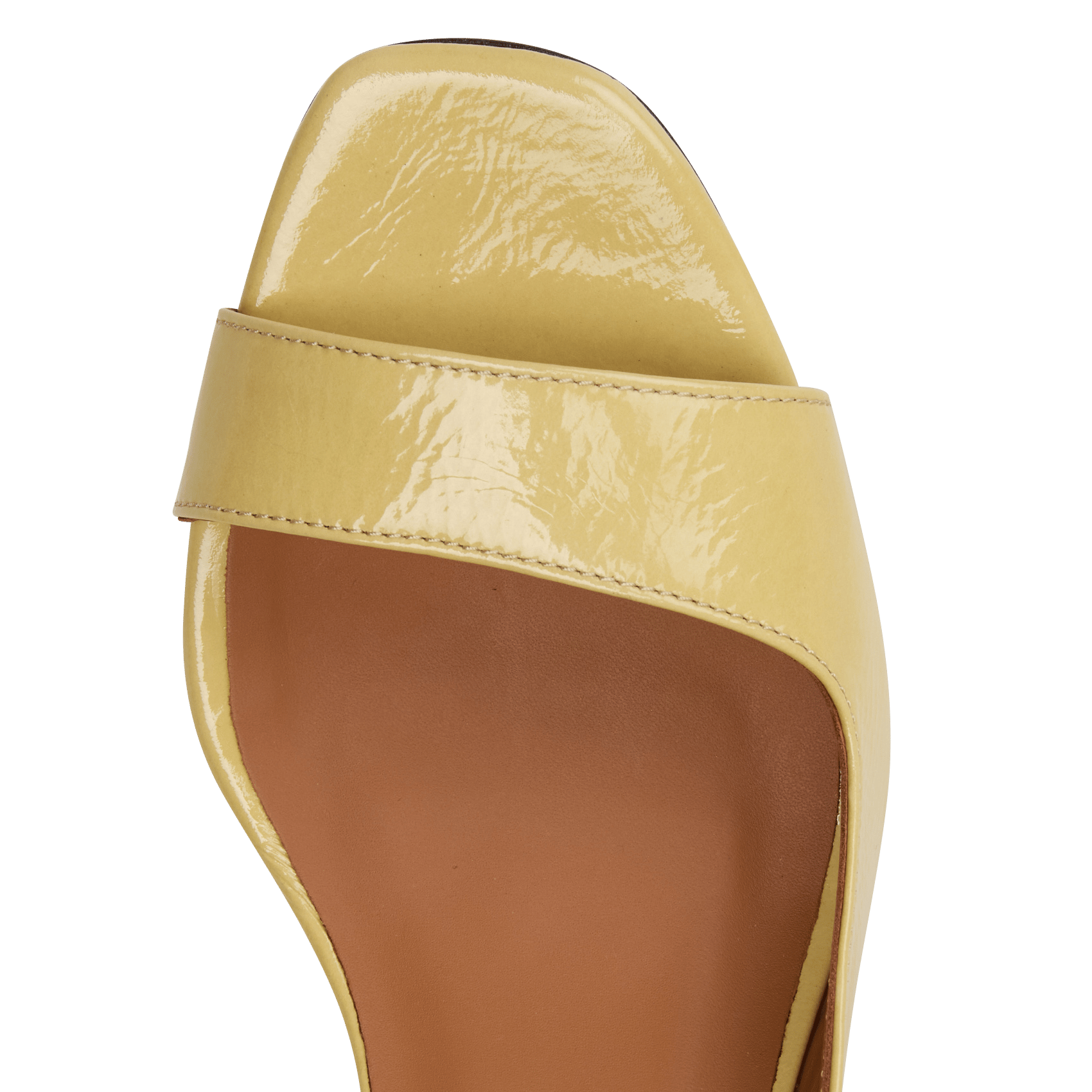 Lakleren sandalen met hak RIVECOUR Geel