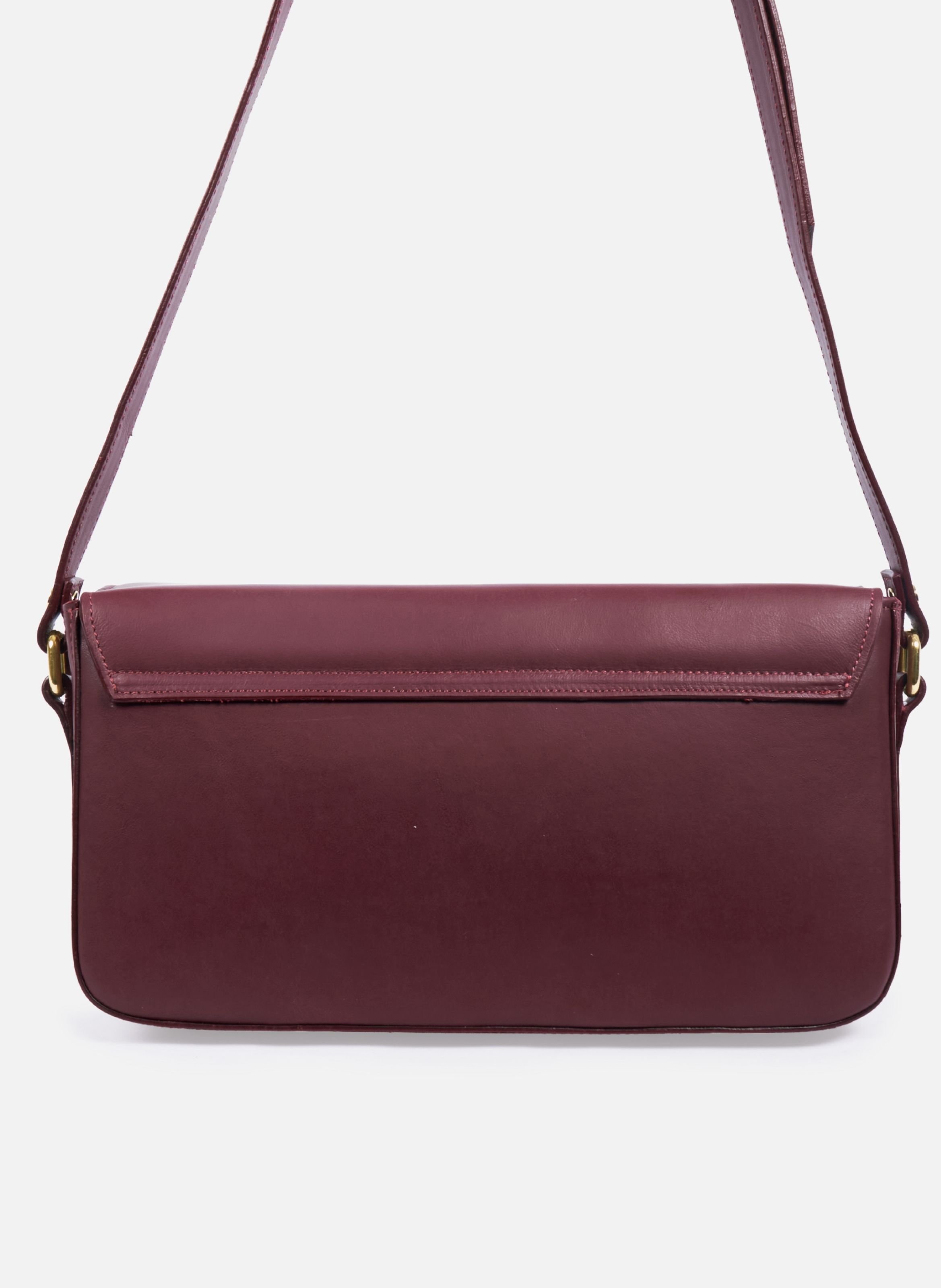 Hortense leather baguette bag JULES & JENN Red