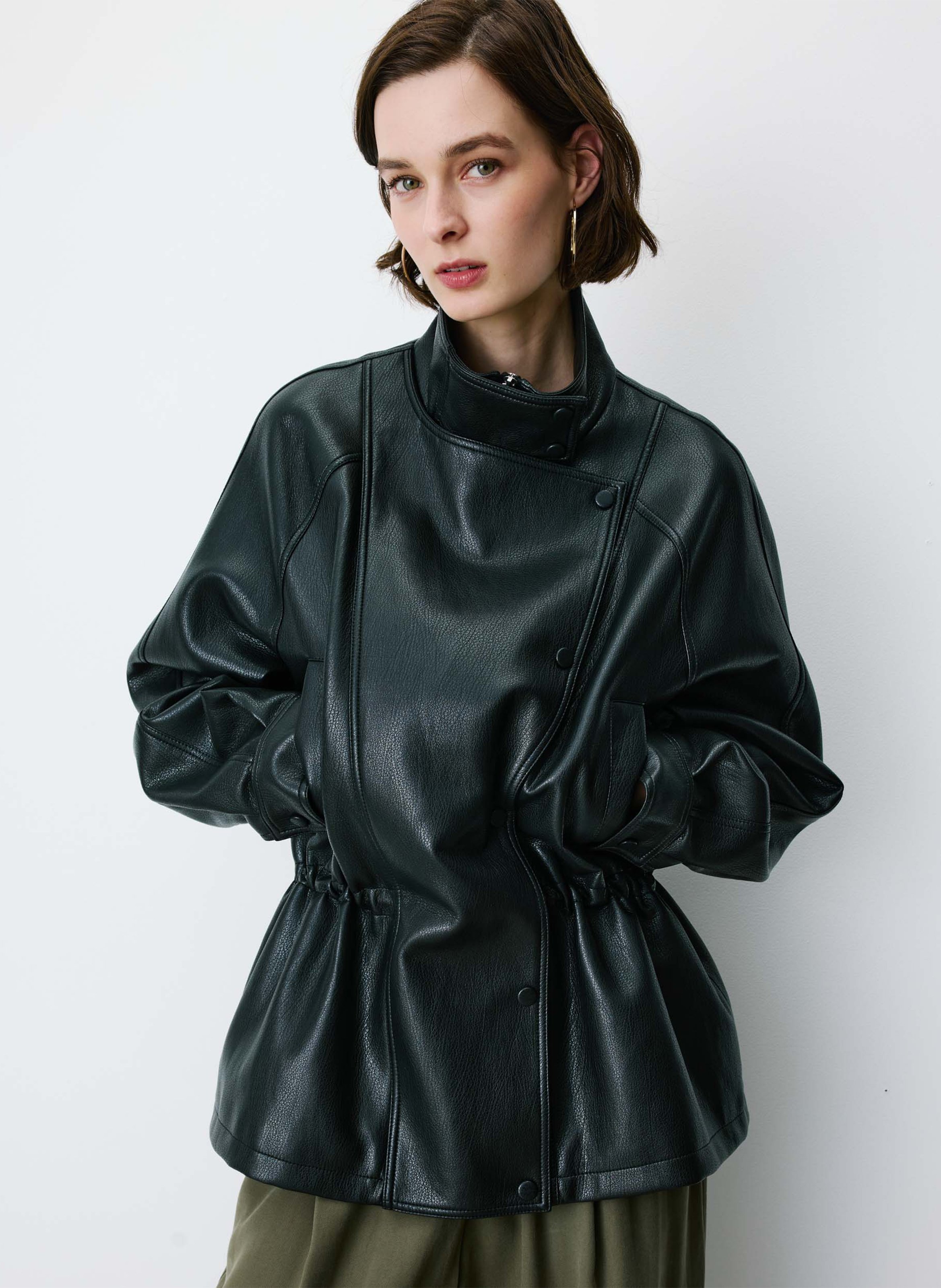 Veste oversize col montant GRACE ET MILA Noir