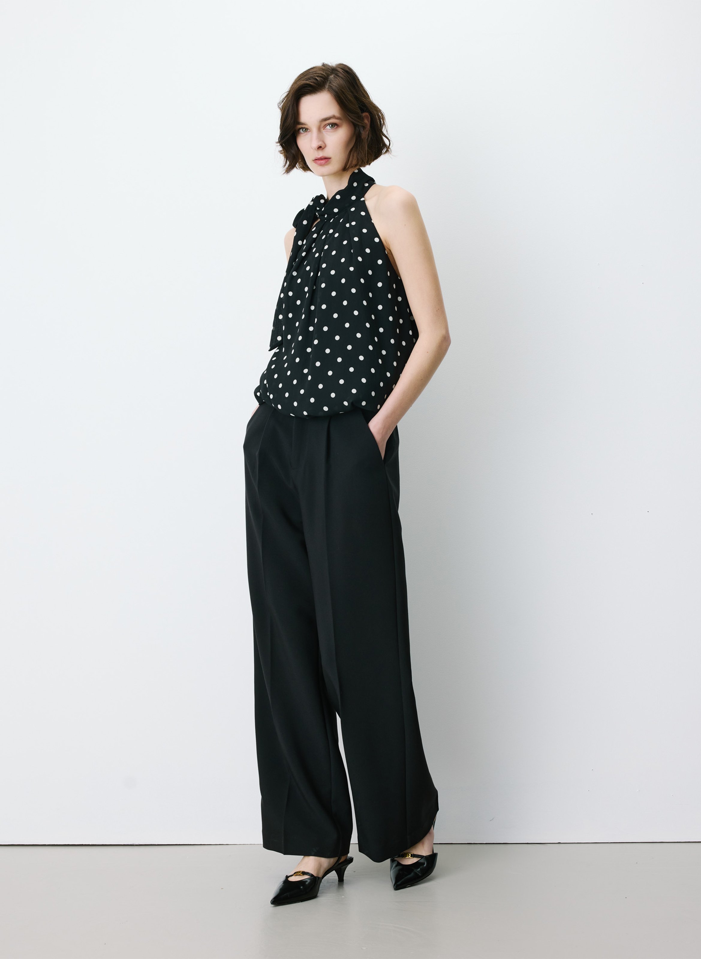 Rechte pantalon voor dameskostuum GRACE ET MILA Zwart