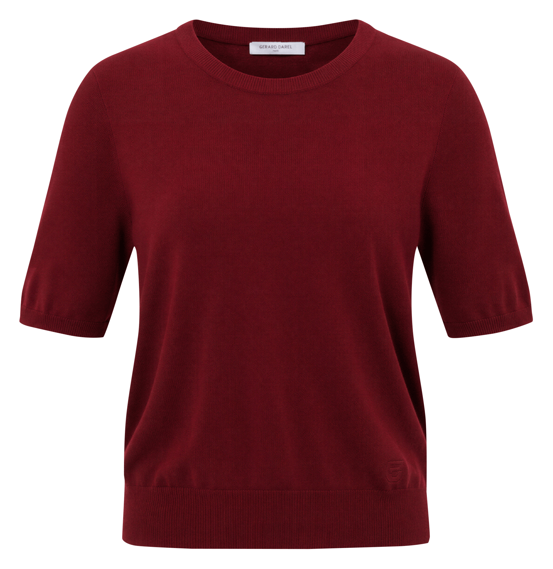 Kurzarm-Pullover aus Wolle. GERARD DAREL Rot