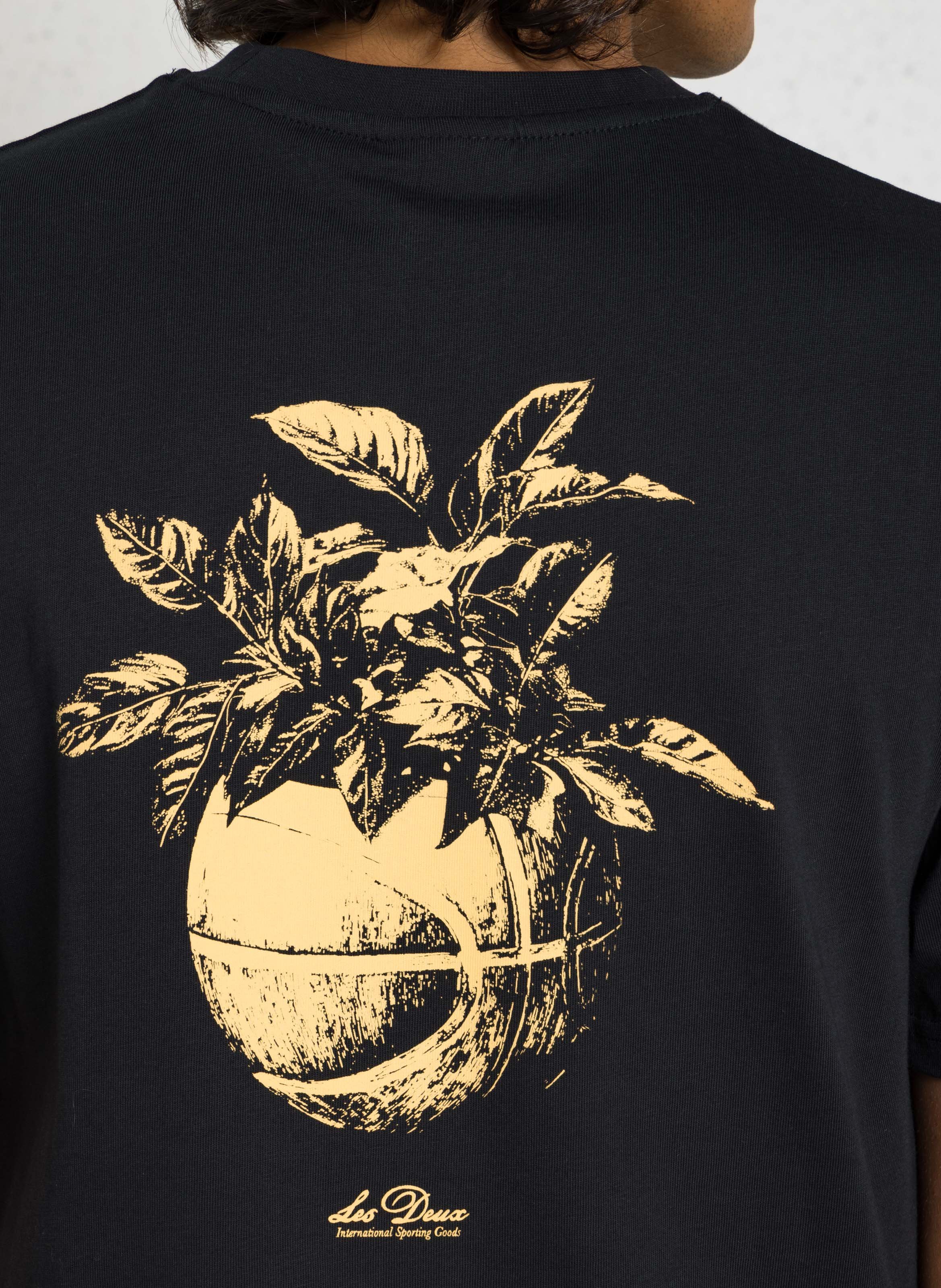Tee-shirt col rond en coton bio LES DEUX Noir