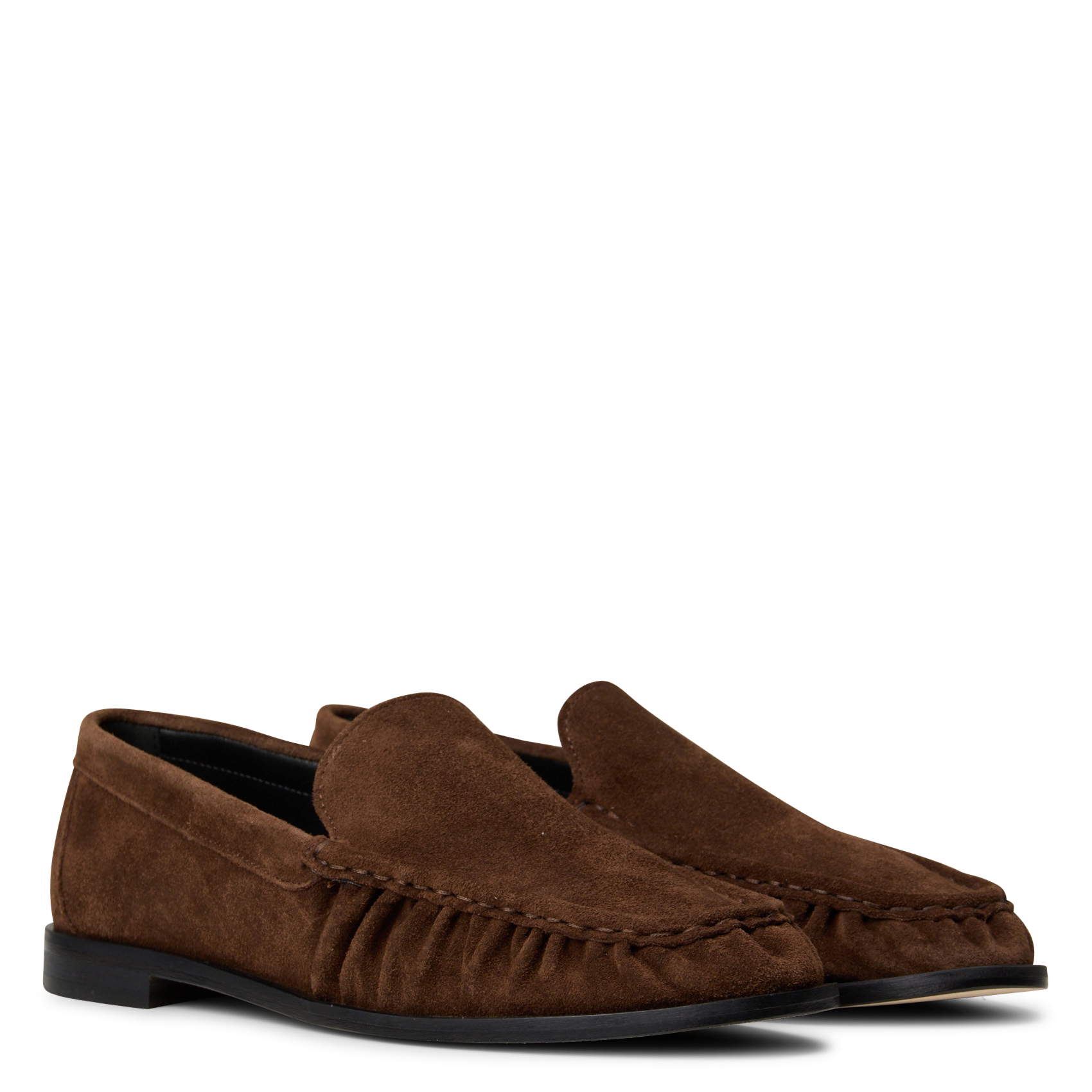Suede leather moccasins ODARE Grey