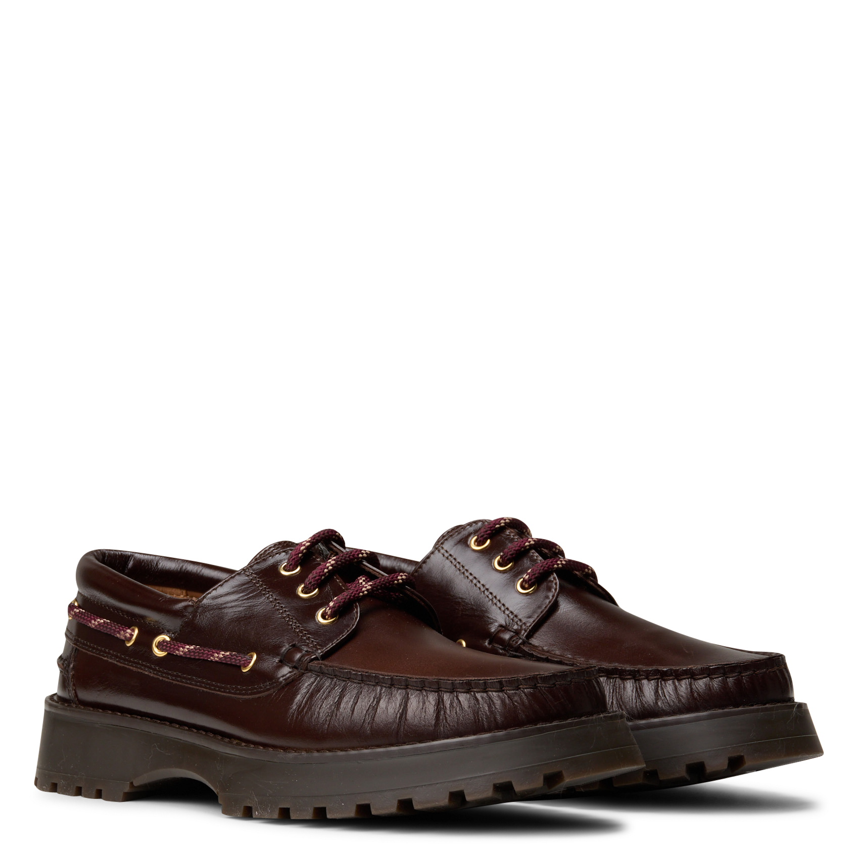Lace-up leather loafers BOBBIES Brown