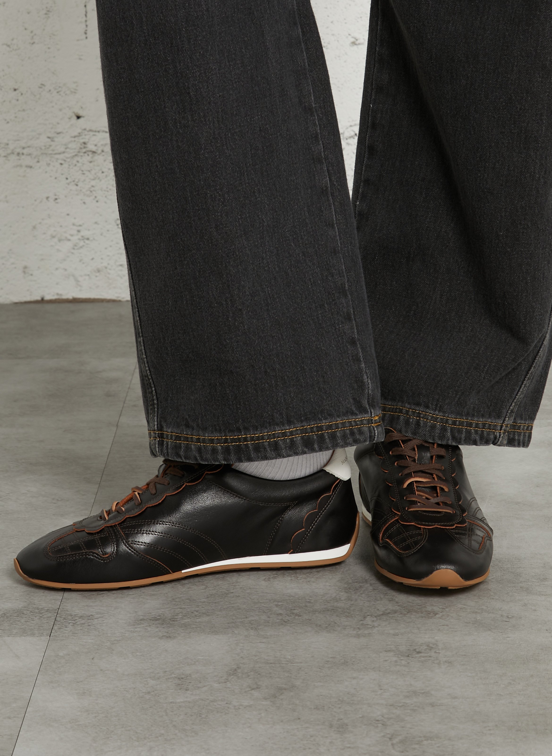 Schnürschuhe aus Rindsleder MAISON TOUFET Braun