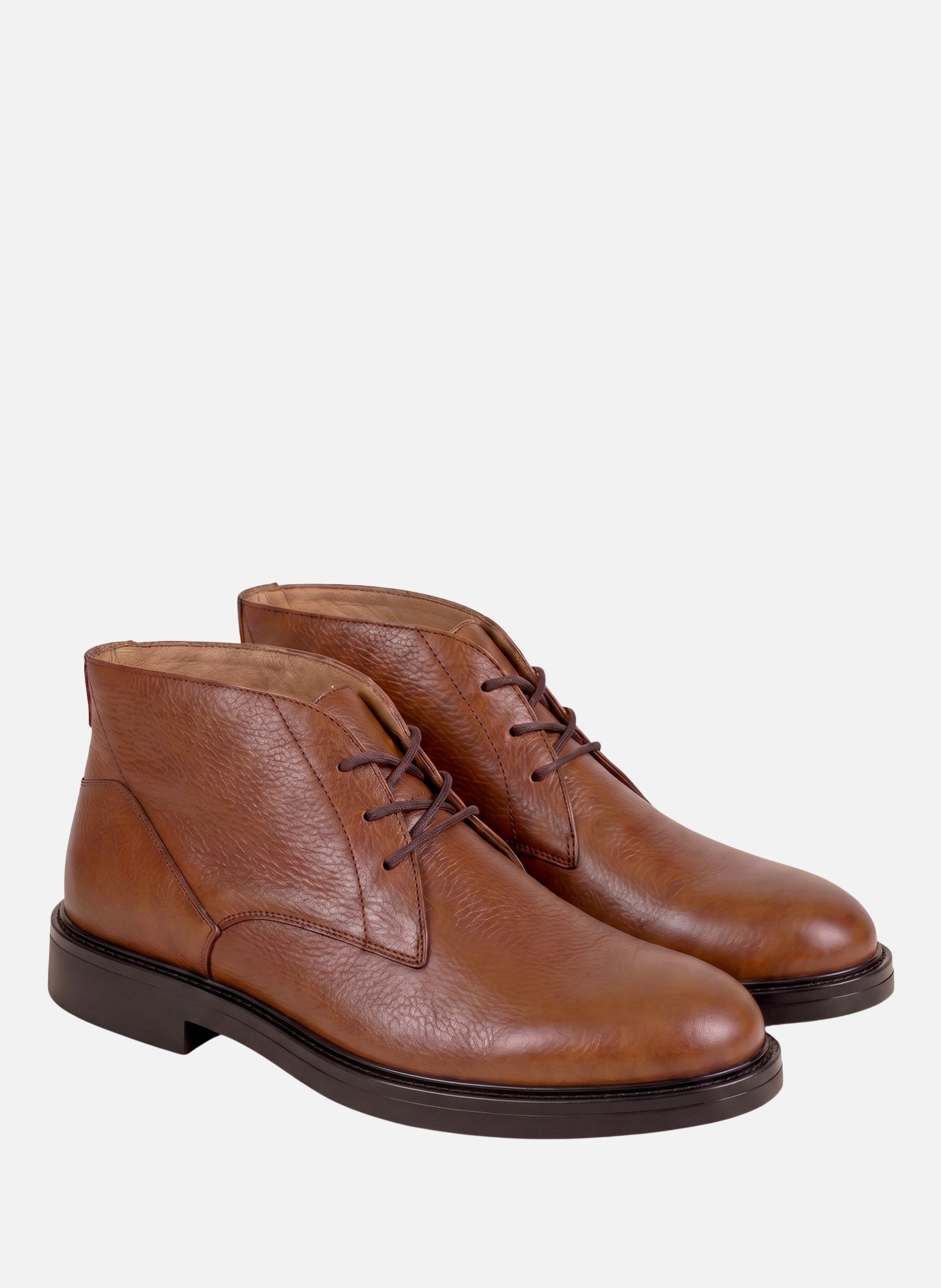 Desert boots gomme côme cuir grainé JULES & JENN Beige
