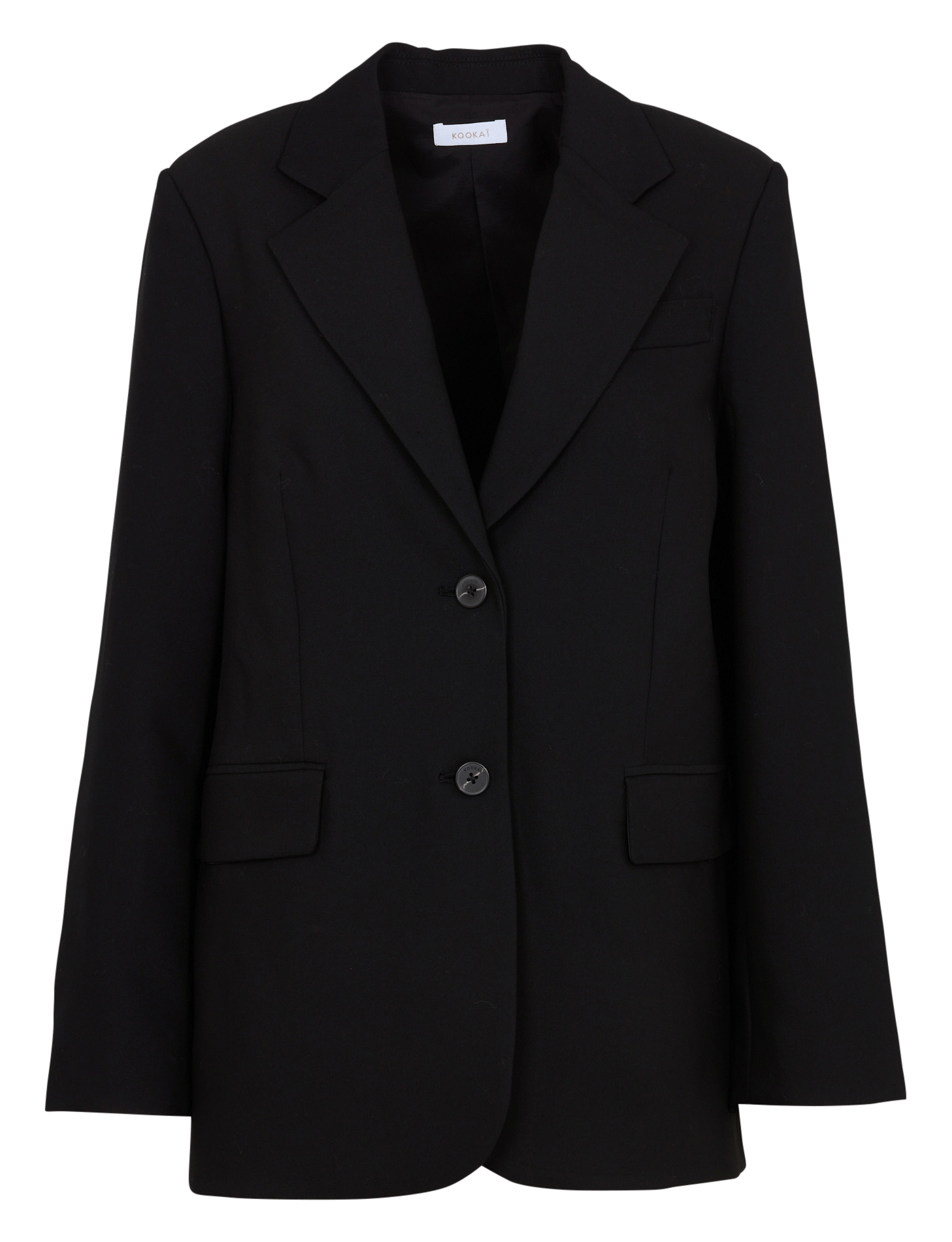 Rechte blazer met reverskraag | Zwart KOOKAI Dames