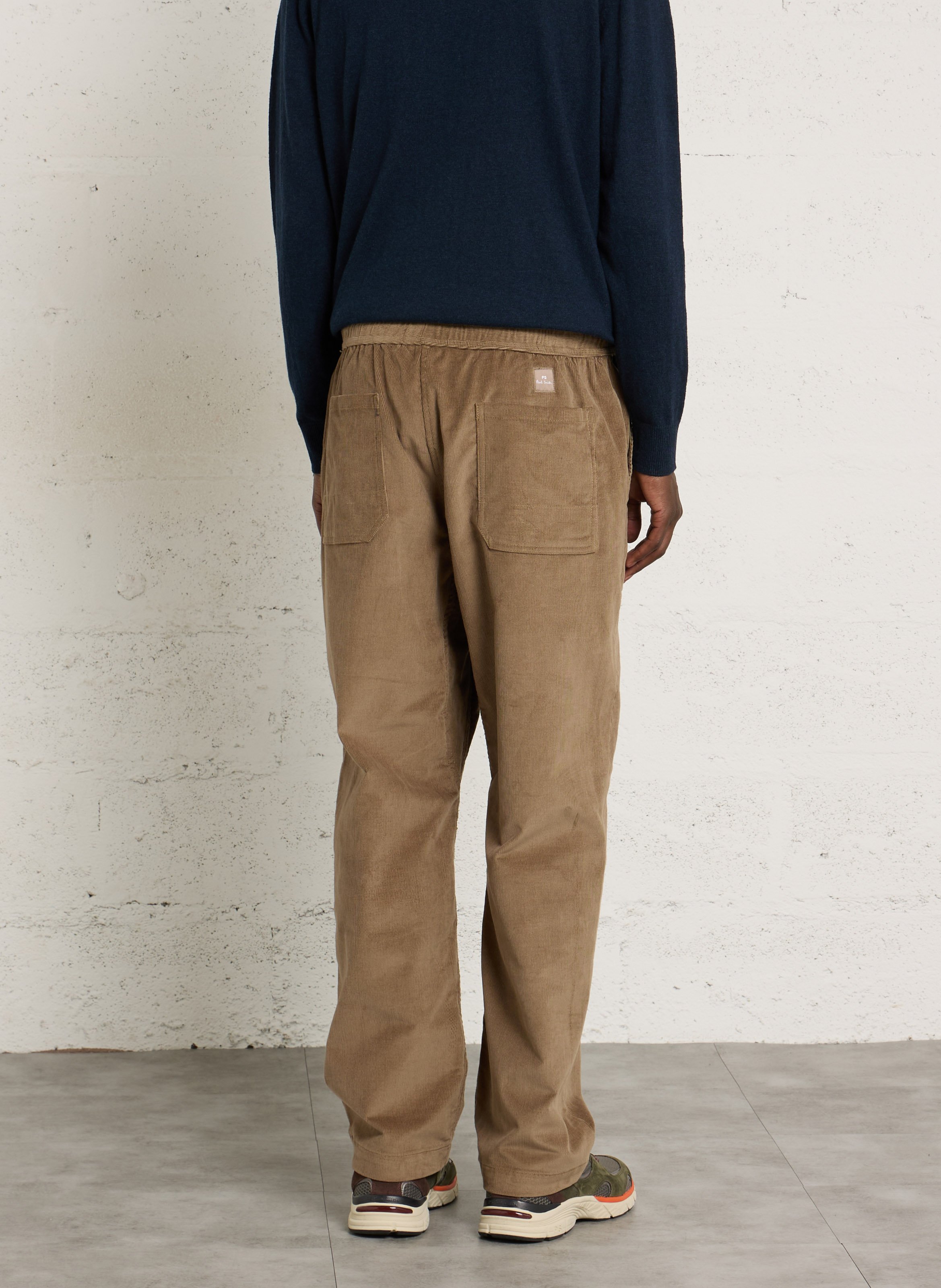 Rechte broek van gemengd biologisch katoenen corduroy PAUL SMITH Bruin