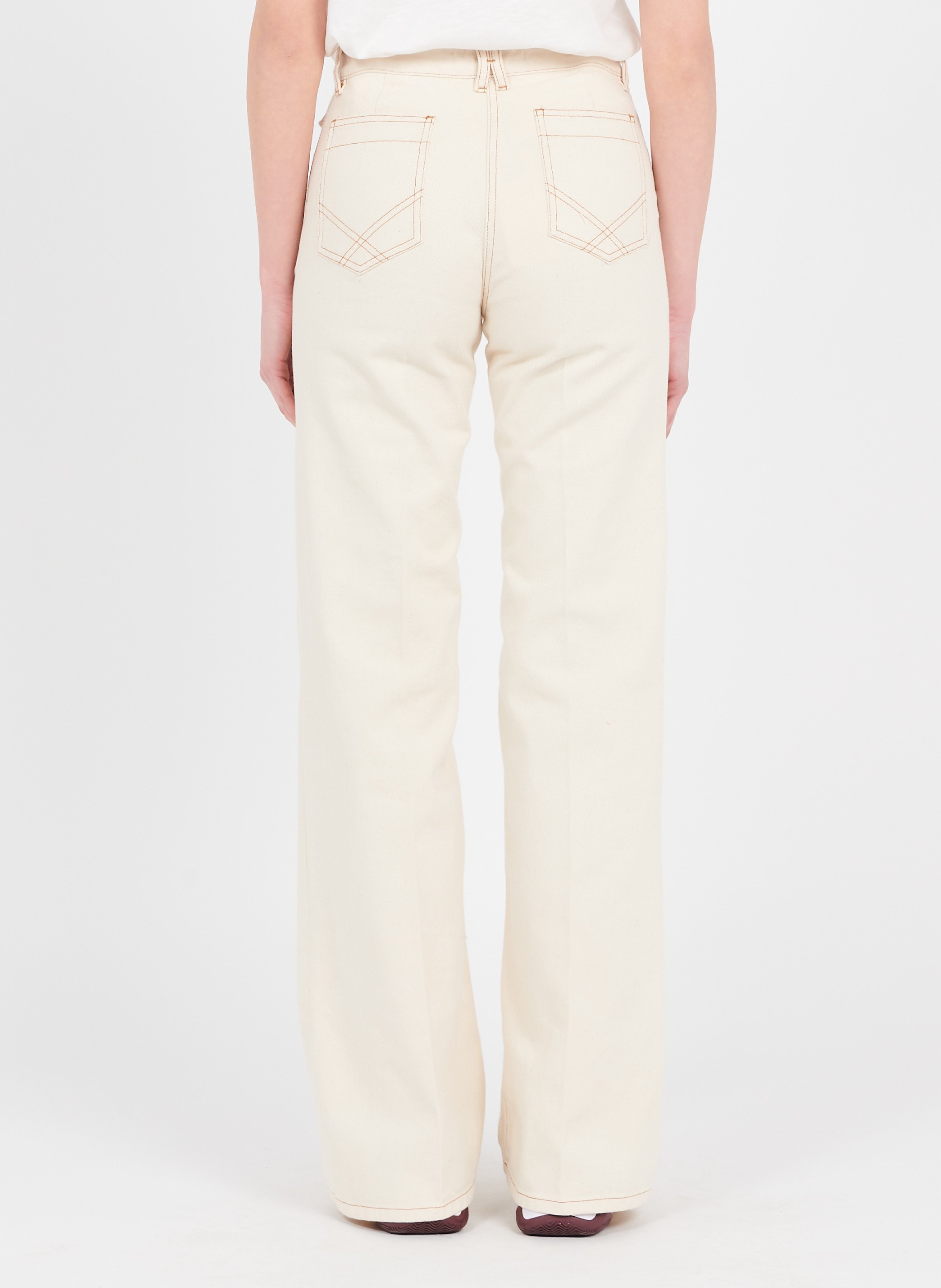 Jean flare taille haute GERARD DAREL Beige