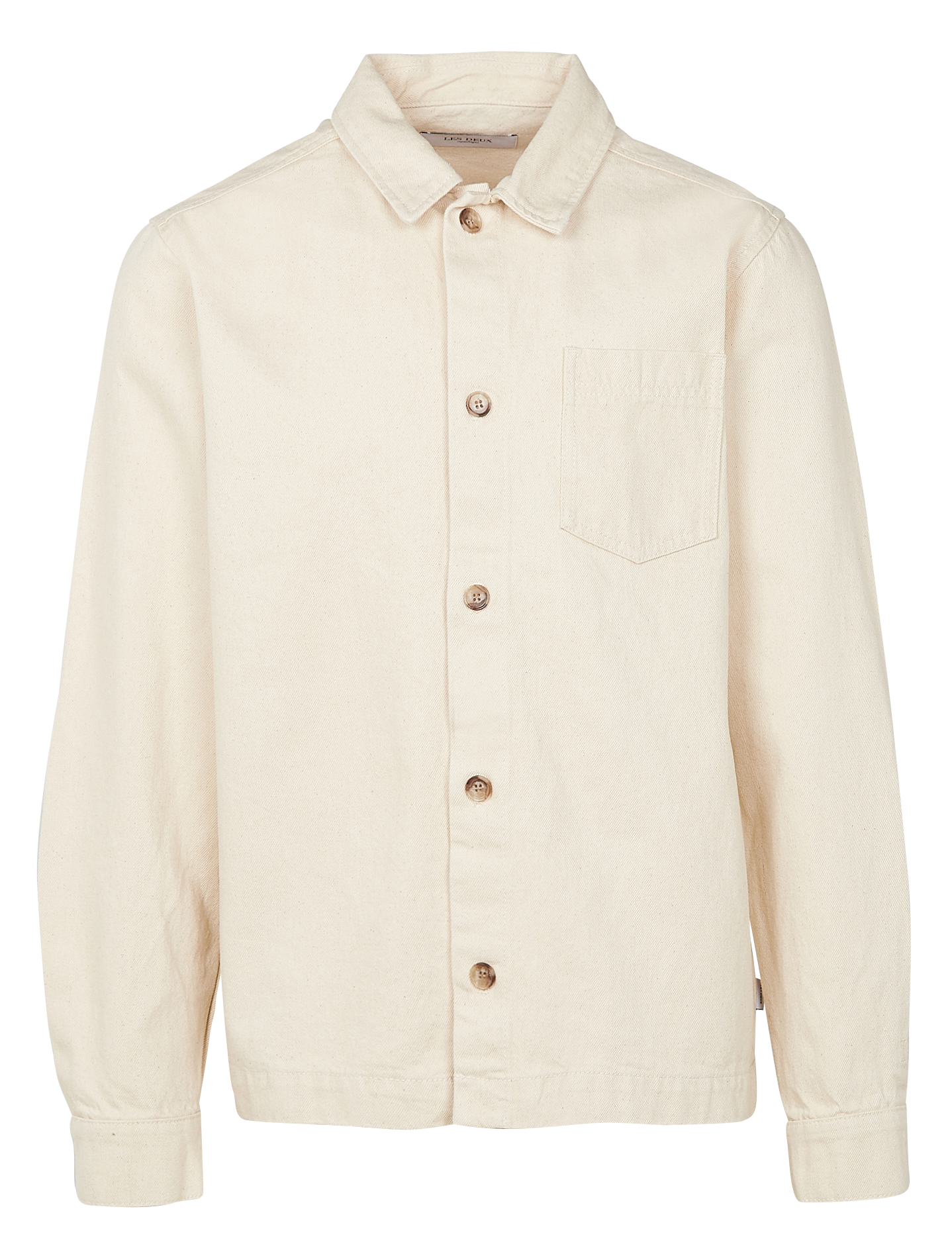 Blouse van biokatoen met klassieke kraag LES DEUX Beige