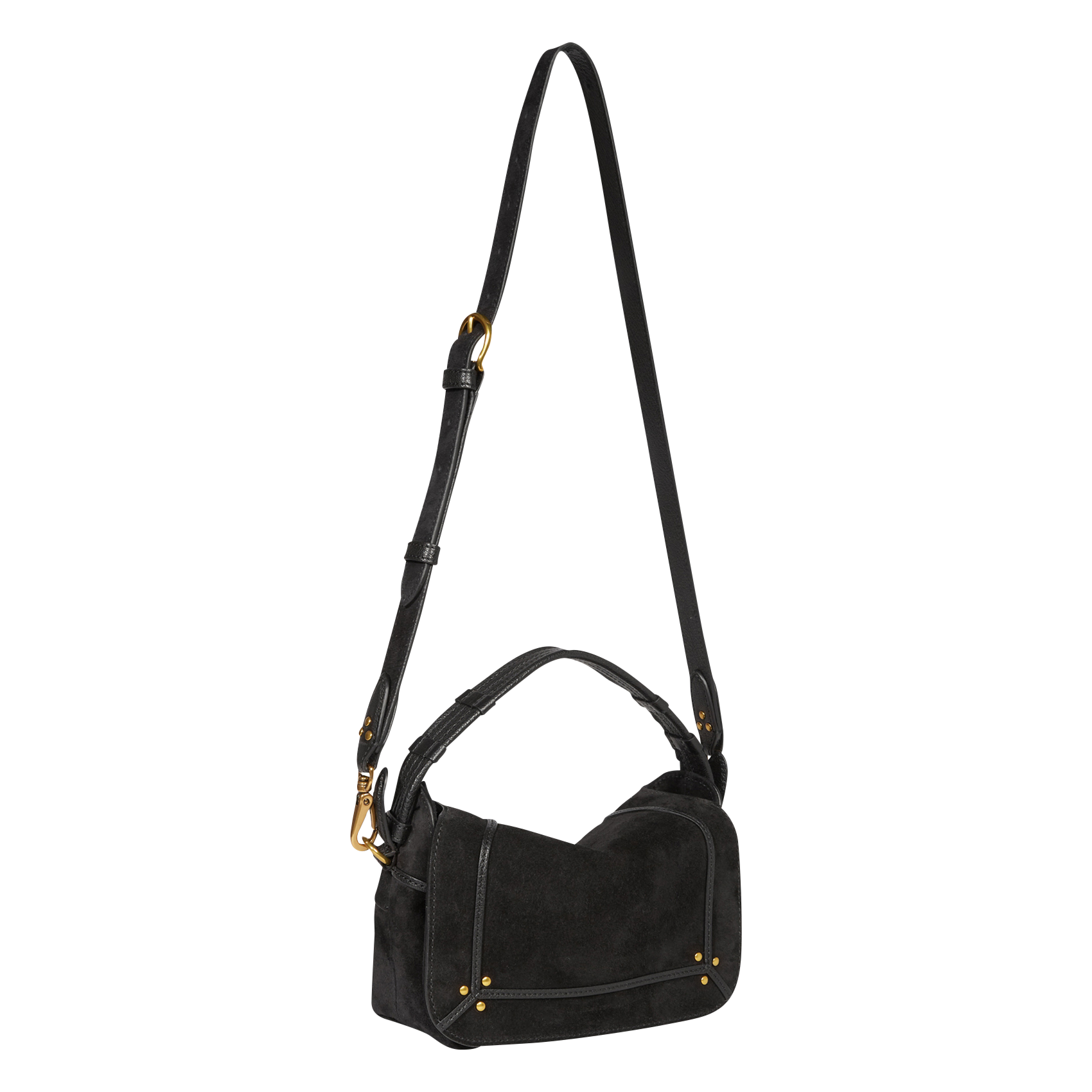 Sac bandoulière en cuir velours JEROME DREYFUSS Noir