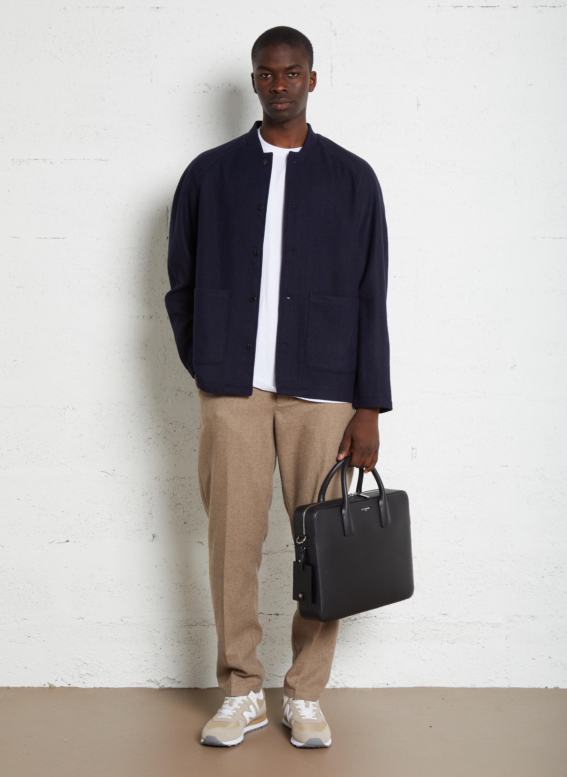 Leather briefcase LE TANNEUR Black