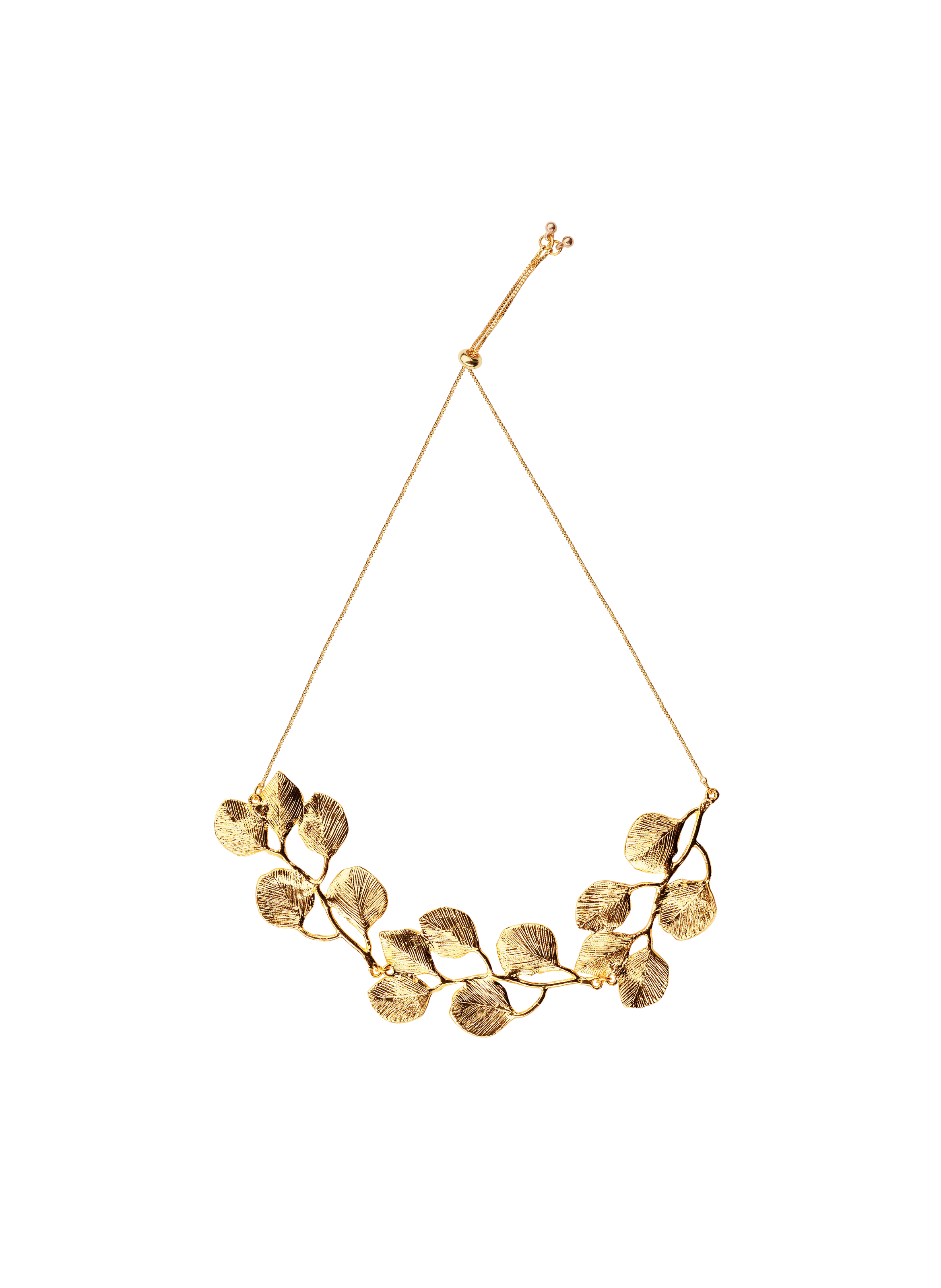 Floral choker necklace in brass HIPANEMA Golden