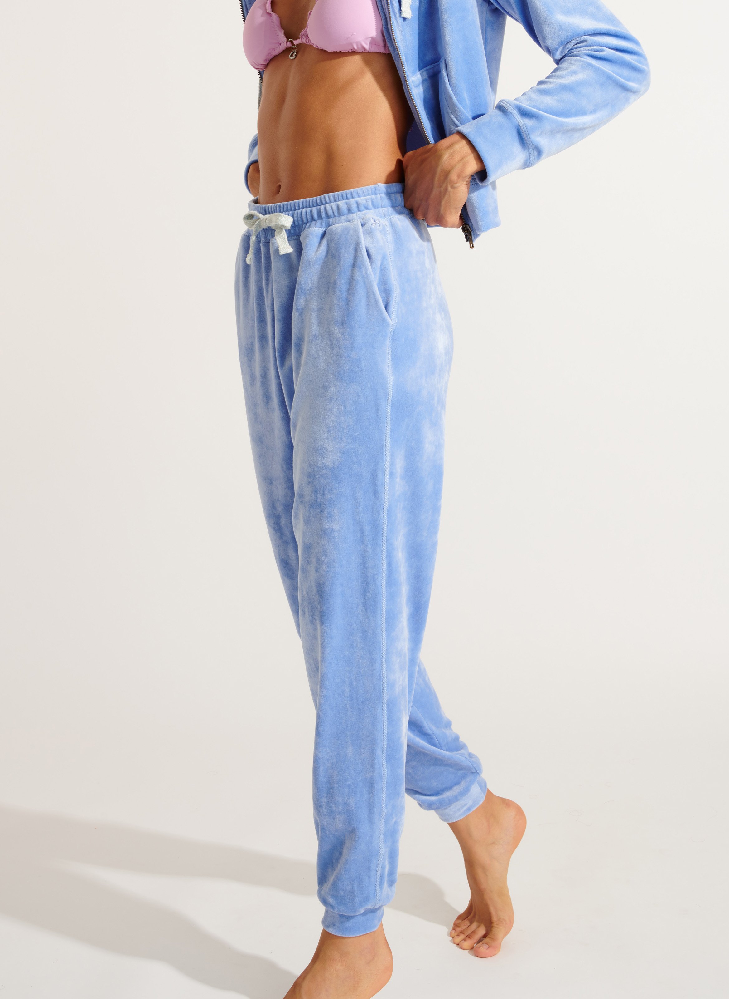Velvet track pants BANANA MOON Blue