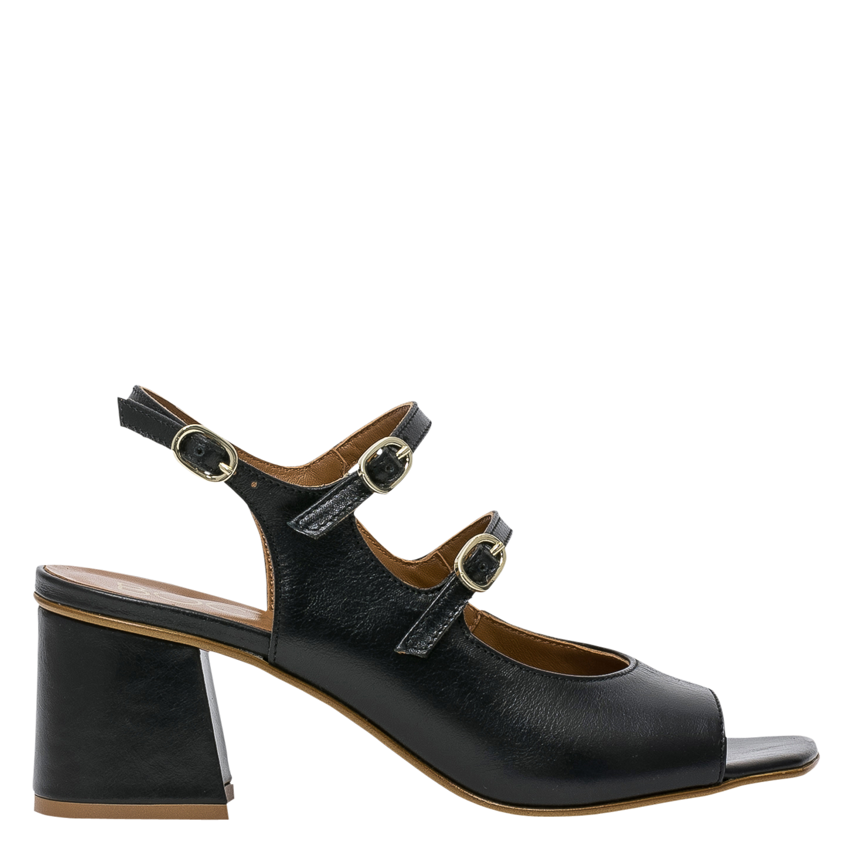 Flache Leder-Mules BOCAGE Schwarz