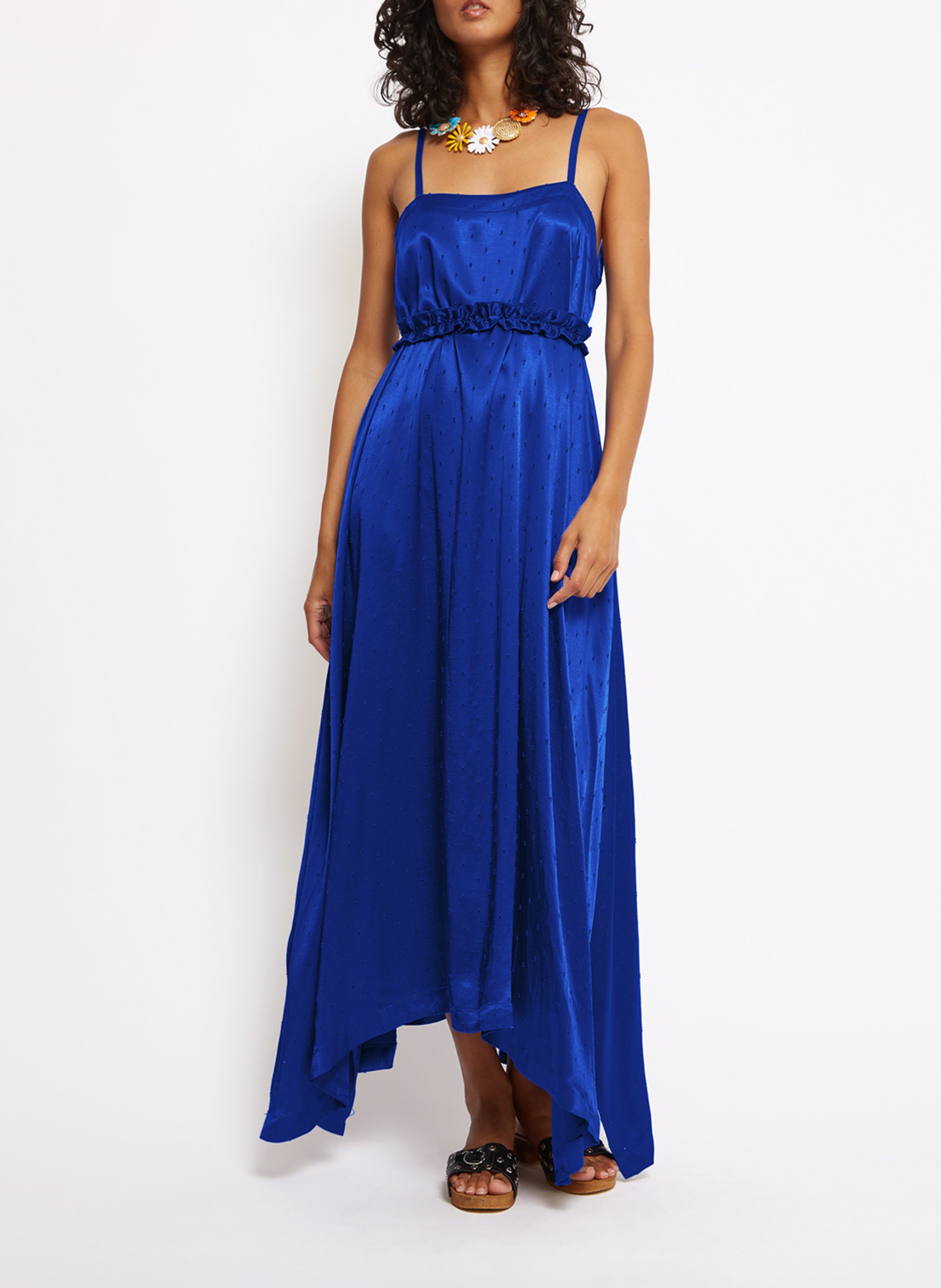 Robe longue encolur carré  ROSEANNA Bleu
