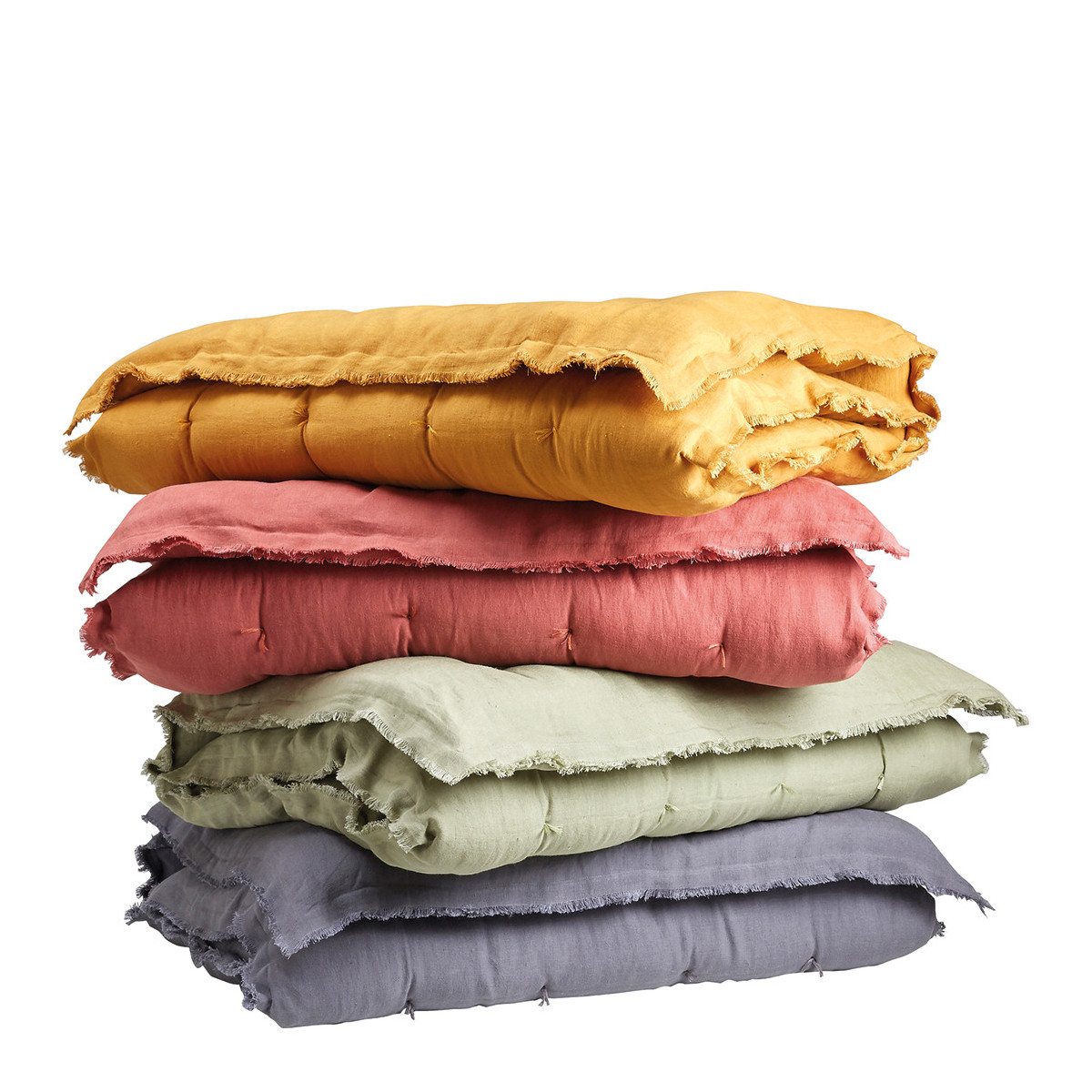 Futon léa lin - 180 x 80 cm - gris BLANC D'IVOIRE Gris