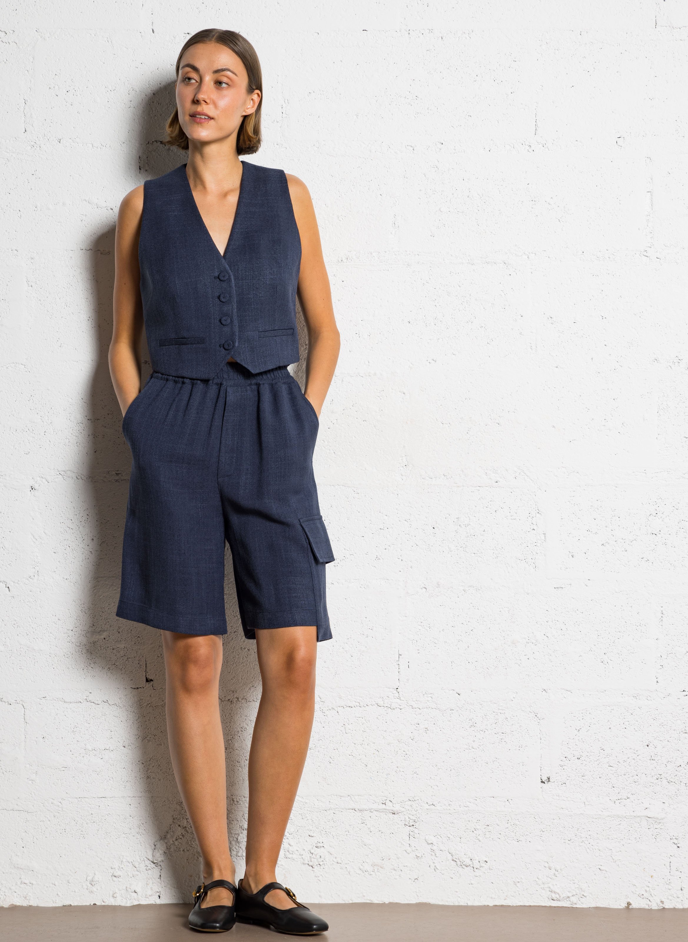 Straight shorts MARGAUX LONNBERG Blue