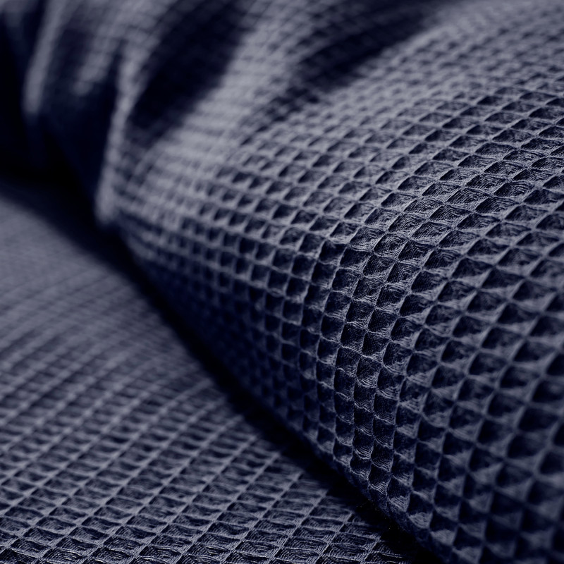 Honeycomb duvet set 240 x 220 for double bed 140 to 160 cm COTON PUR Blue