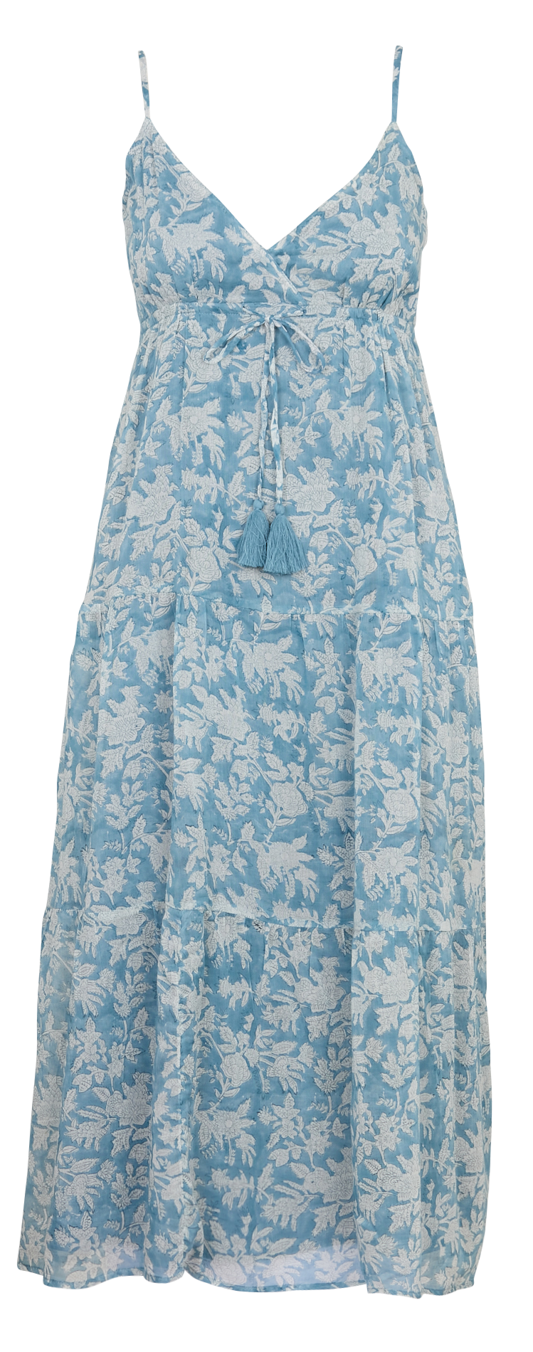 Printed cotton midi dress MAISON 123 Blue