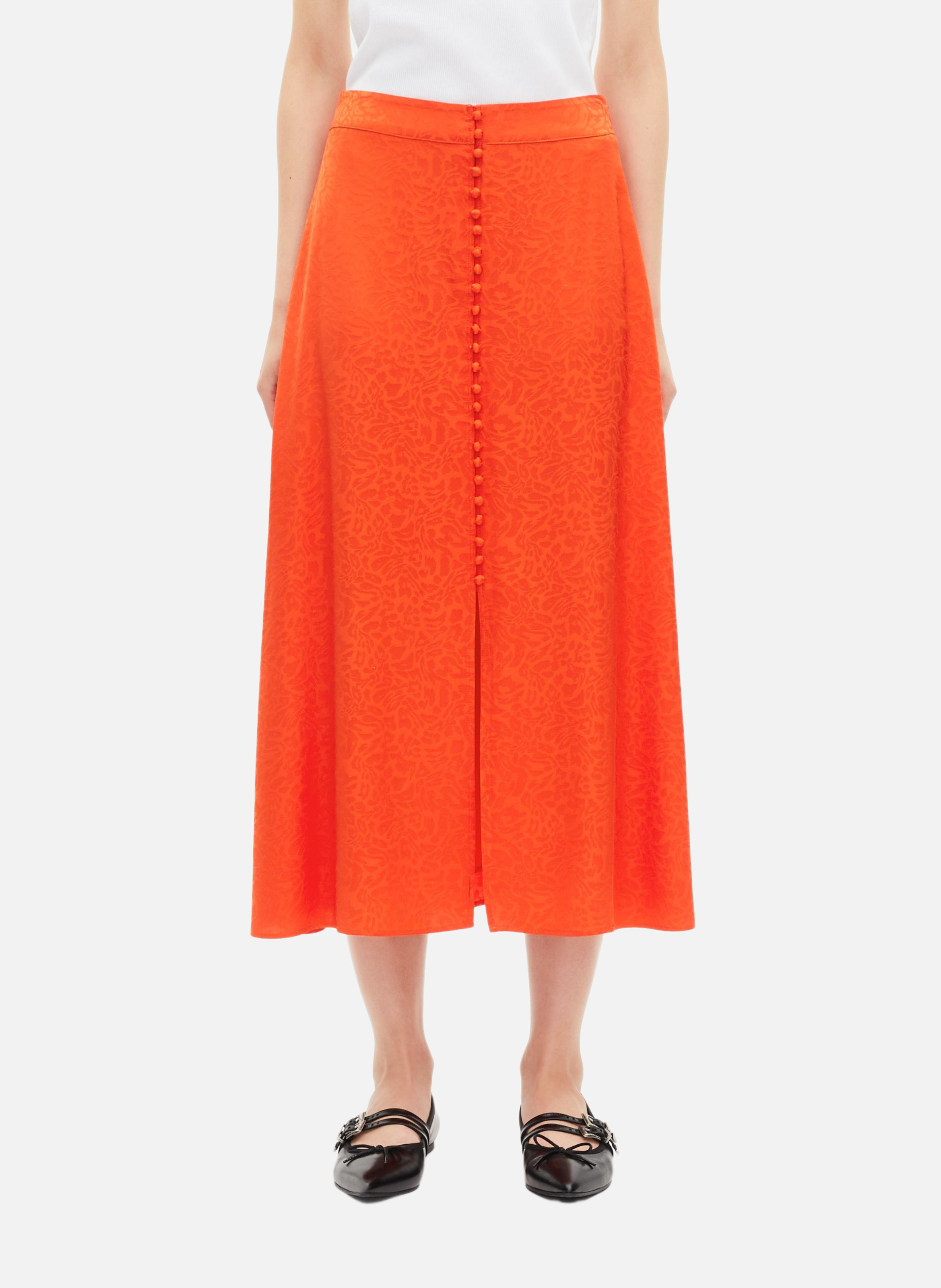 Jupe longue en jacquard THE KOOPLES Orange