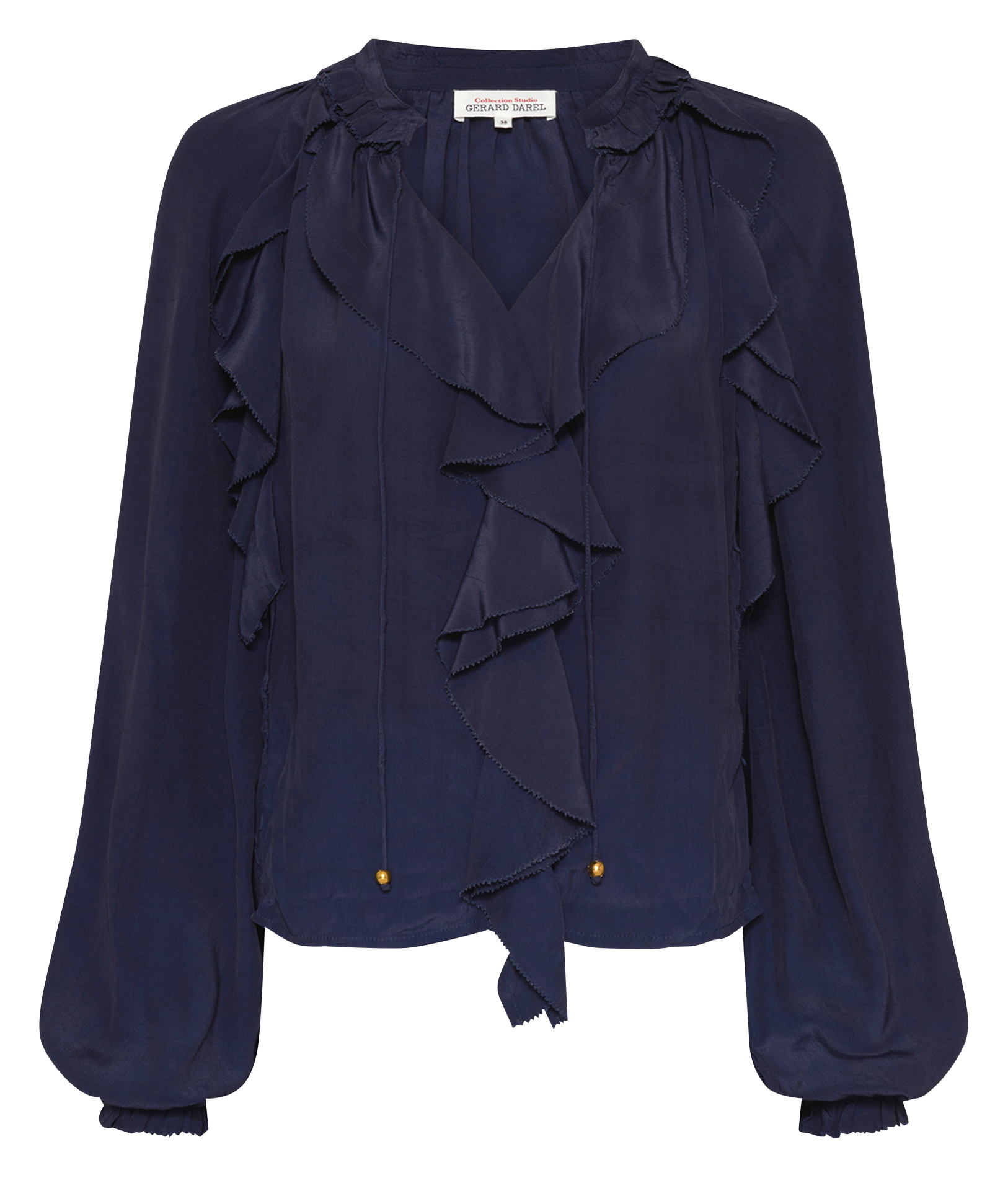 Rechte satijnen blouse GERARD DAREL Blauw