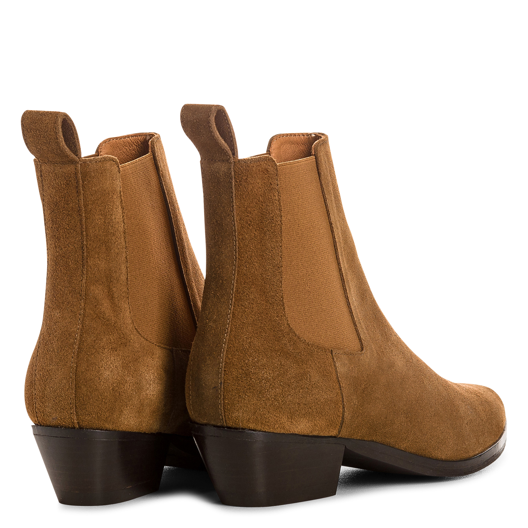 Chelsealaarzen van suèdeleer REQINS Bruin