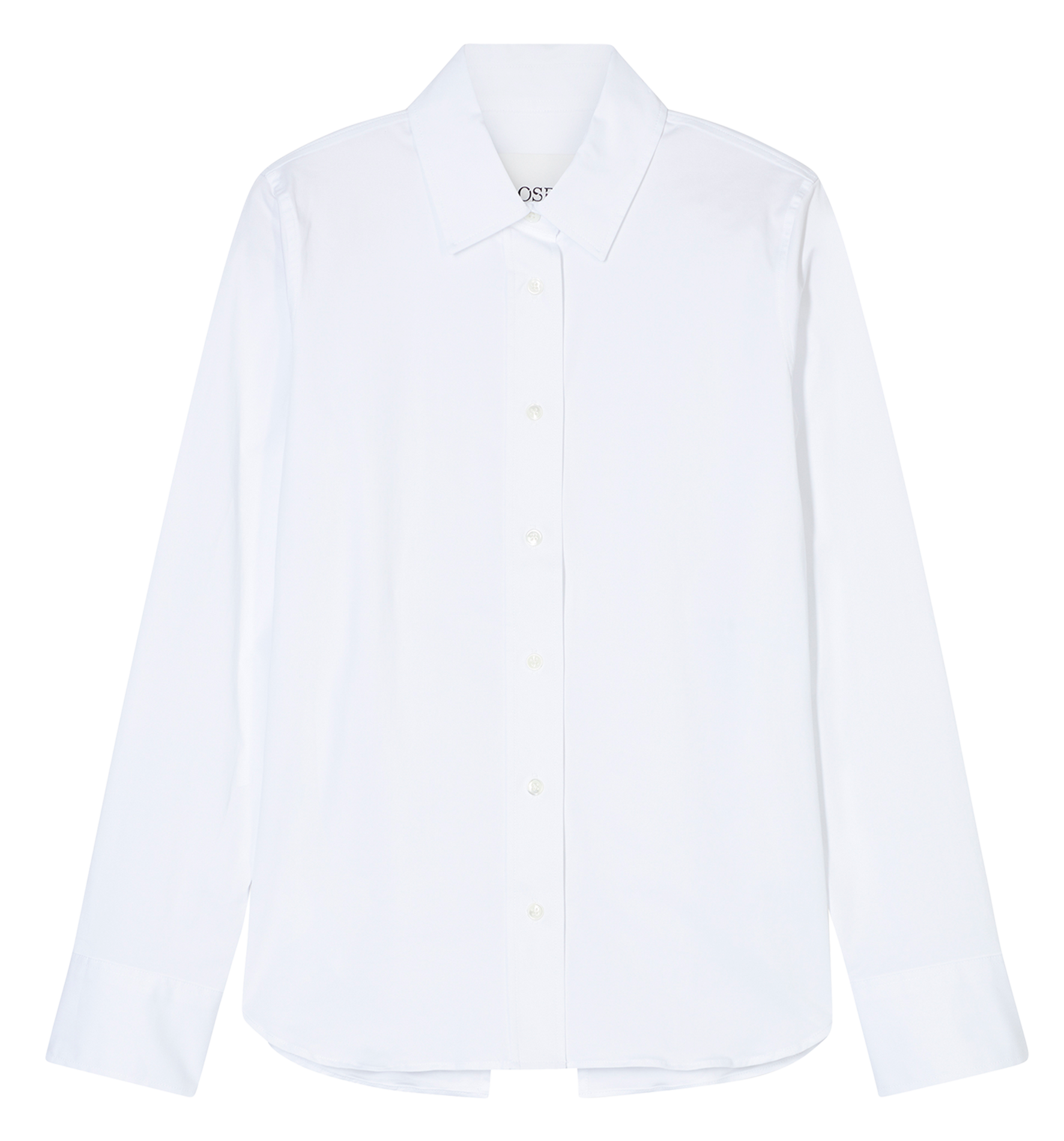 Chemise droite avec détail dos en coton bio CLOSED Blanc