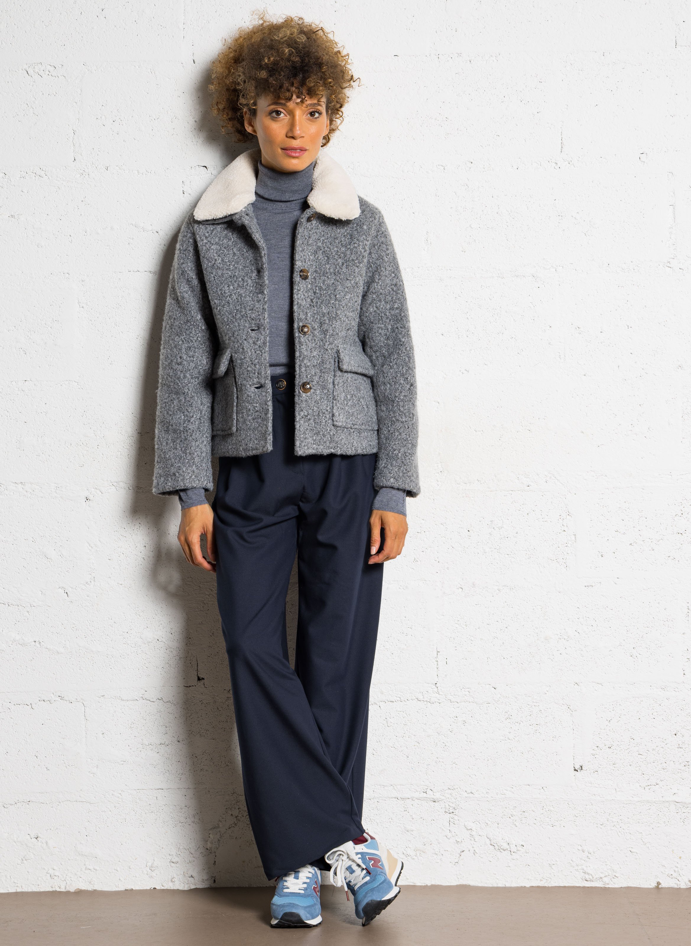 Veste col classique  LA PETITE ETOILE Gris