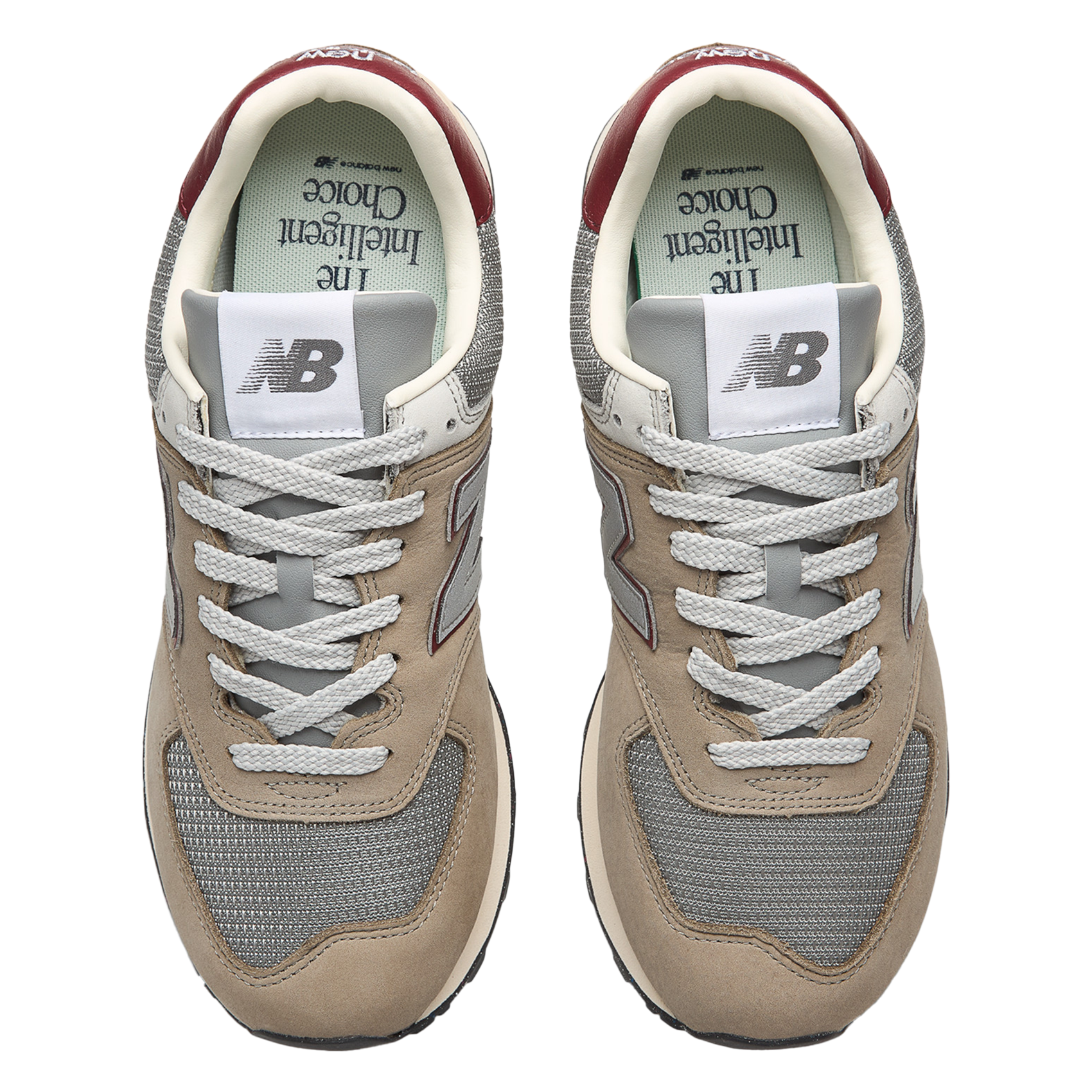 Low-top leather mix sneakers NEW BALANCE Beige