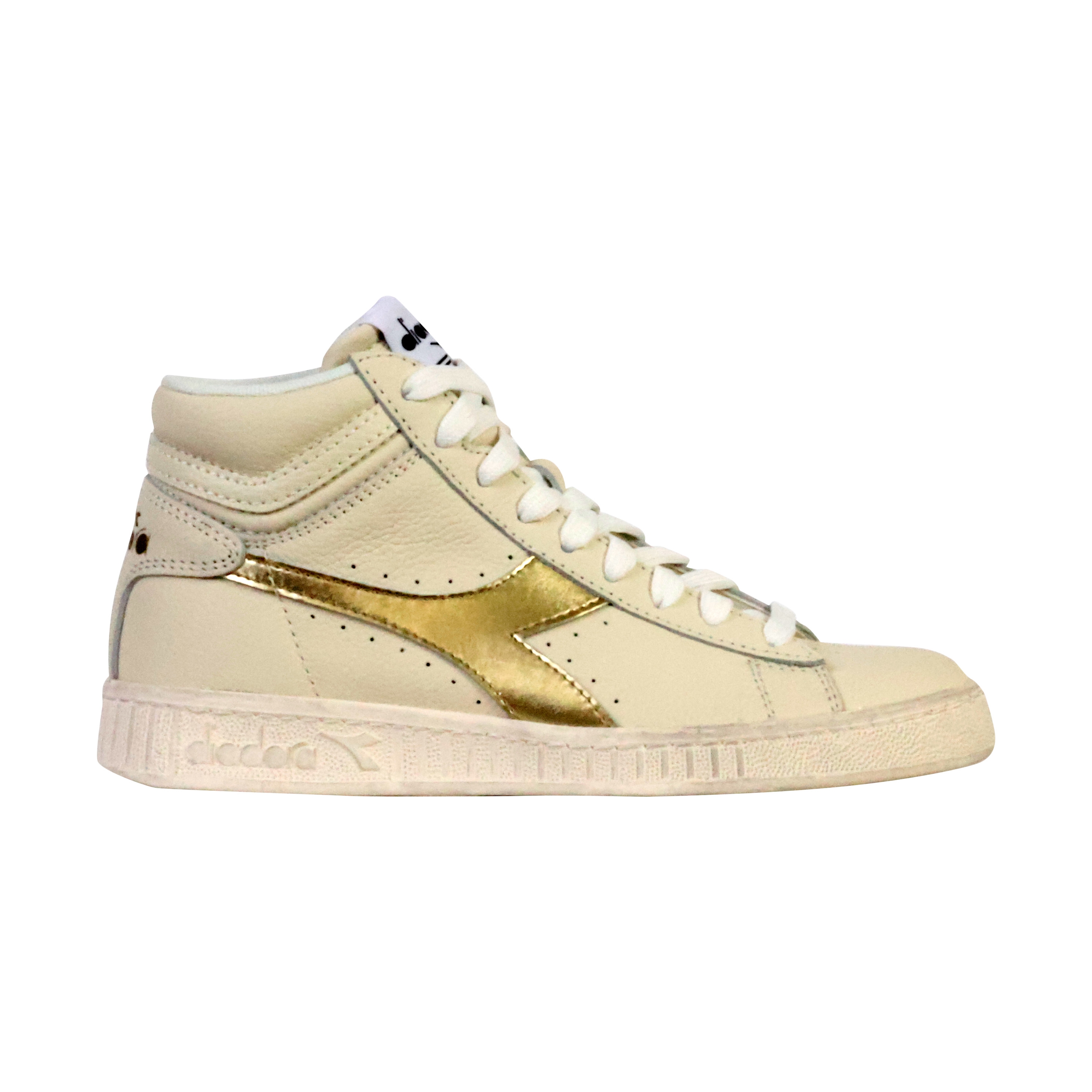 High-top leather sneakers  game l high waxed metal wn DIADORA