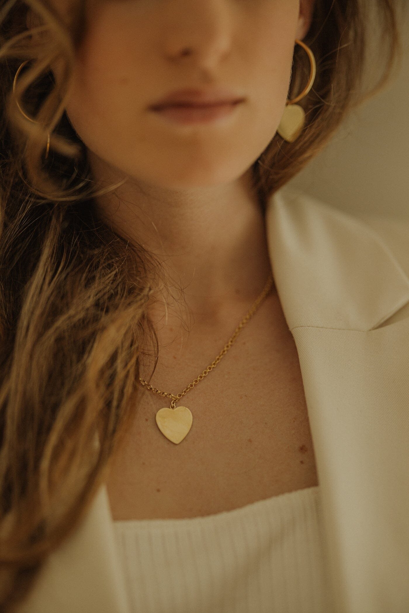 Silver plated heart necklace MONSIEUR SIMONE Silver