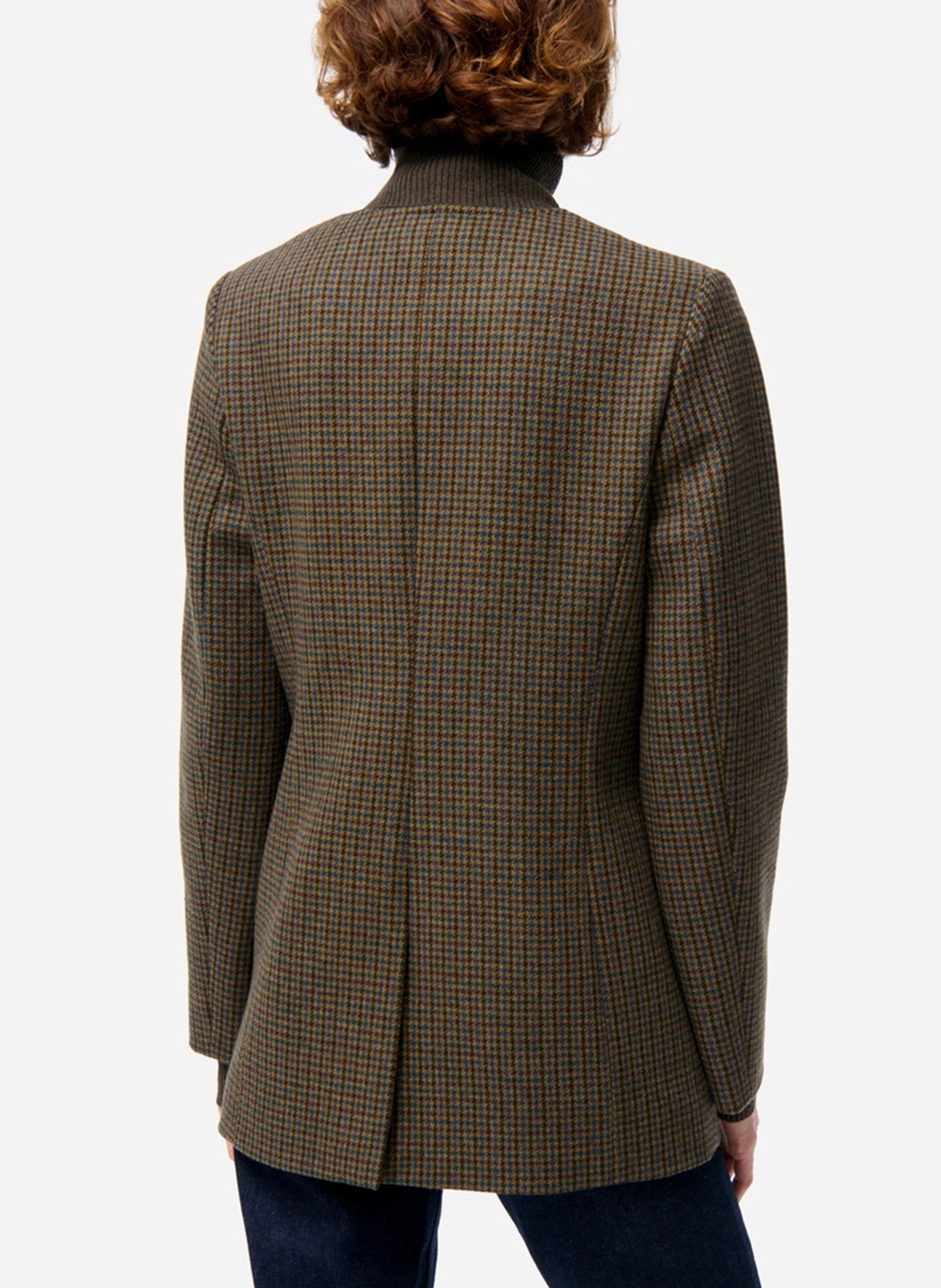 Round-neck wool-blend jacket VANESSA BRUNO Green