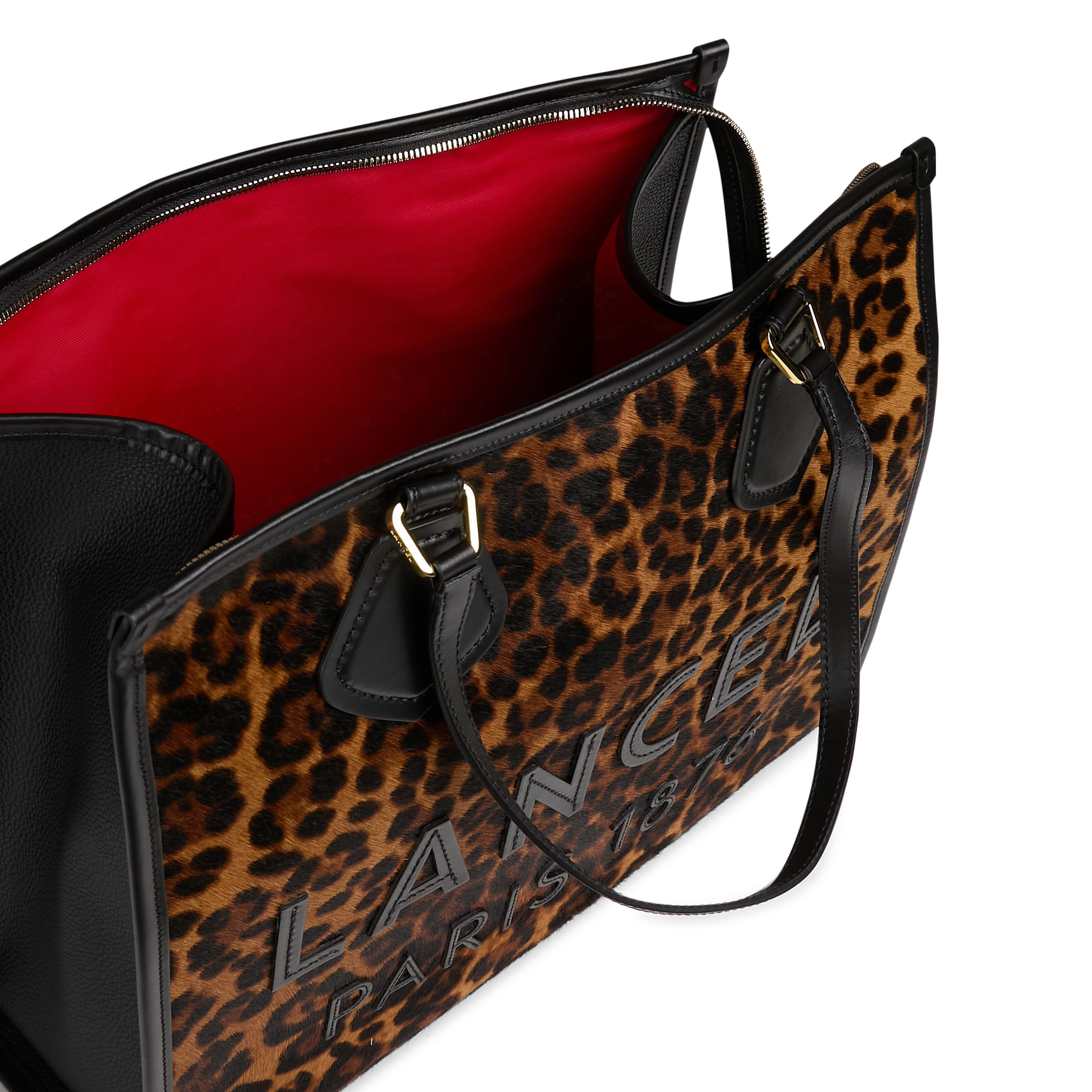 Cabas en cuir effet pony LANCEL Multicolore