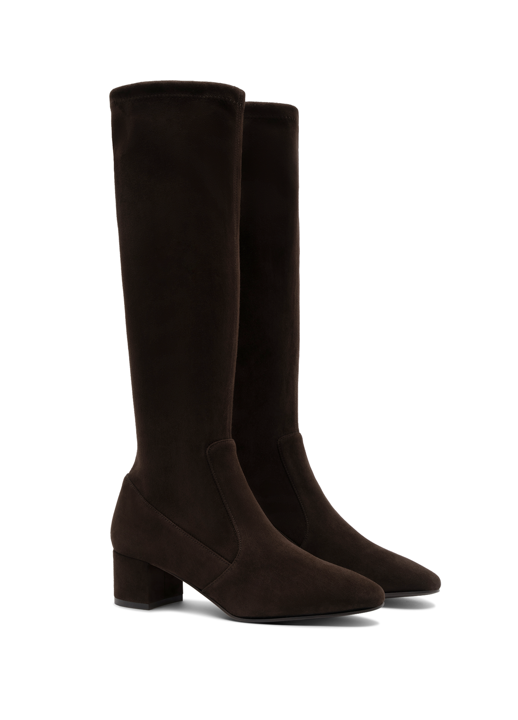 Espresso stretch leather boots PARALLELE PARIS Brown