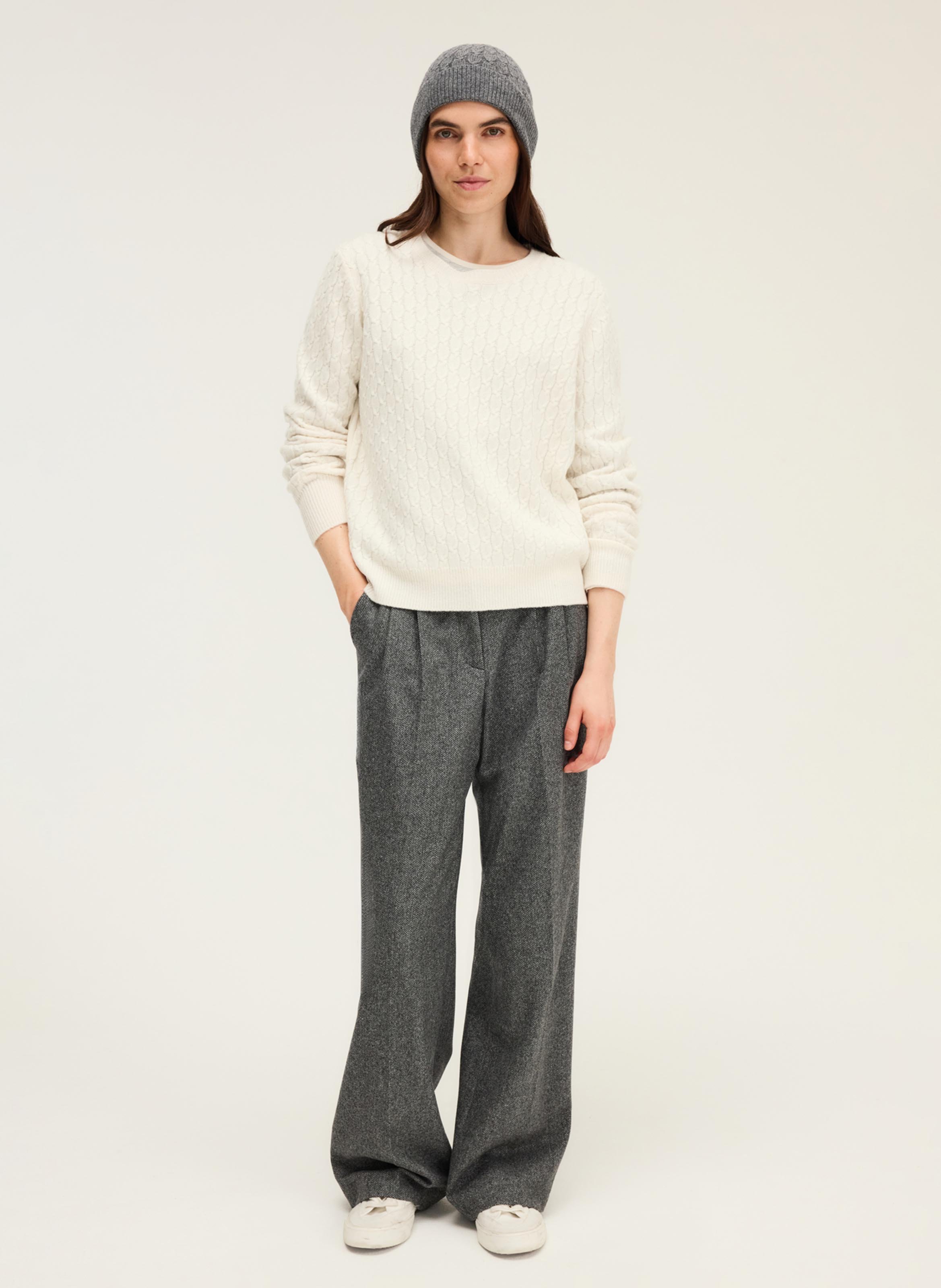 Low-cut loose-fit dress PABLO Grey