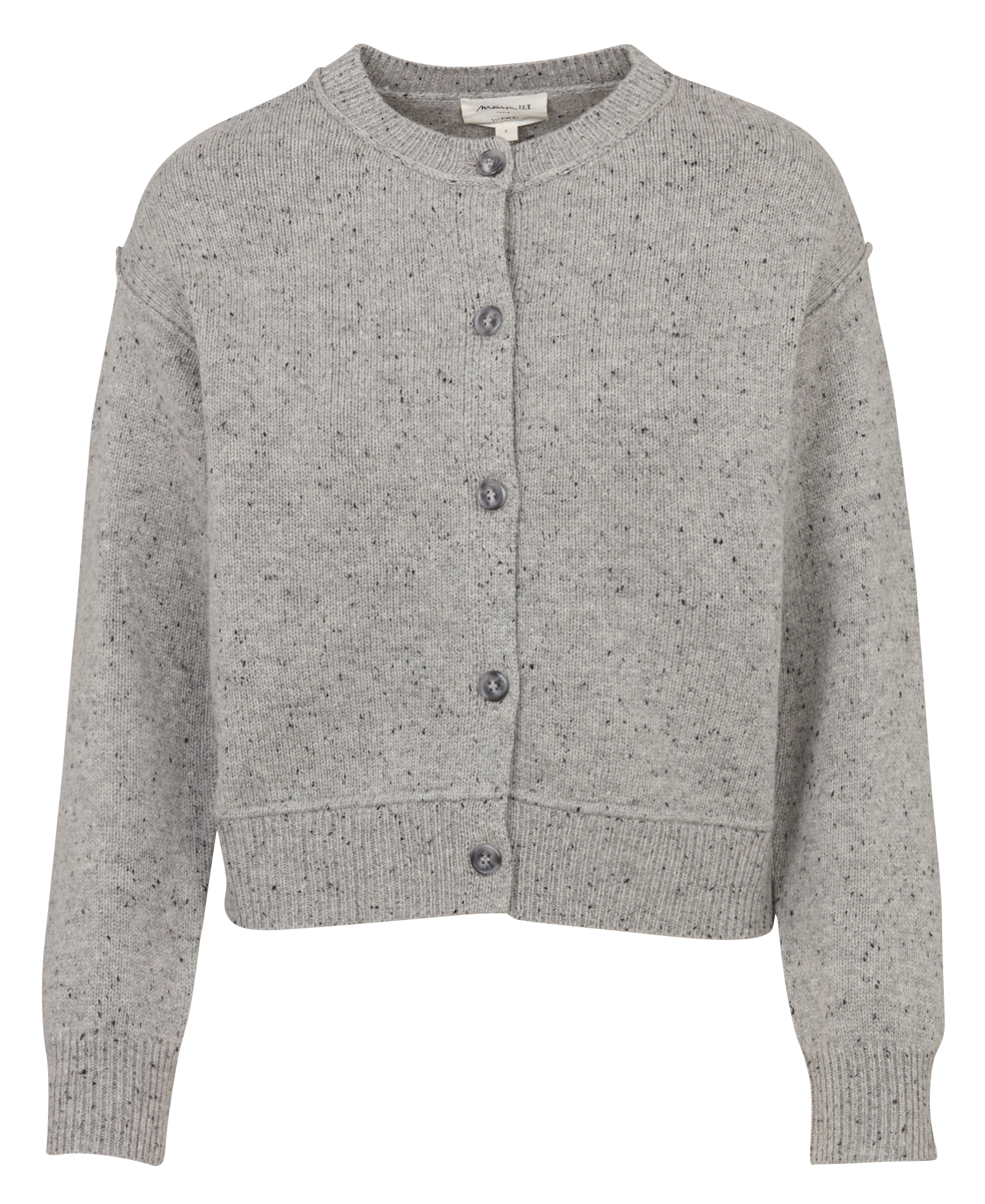 Gestippelde wollen korte cardigan MAISON 123 Grijs
