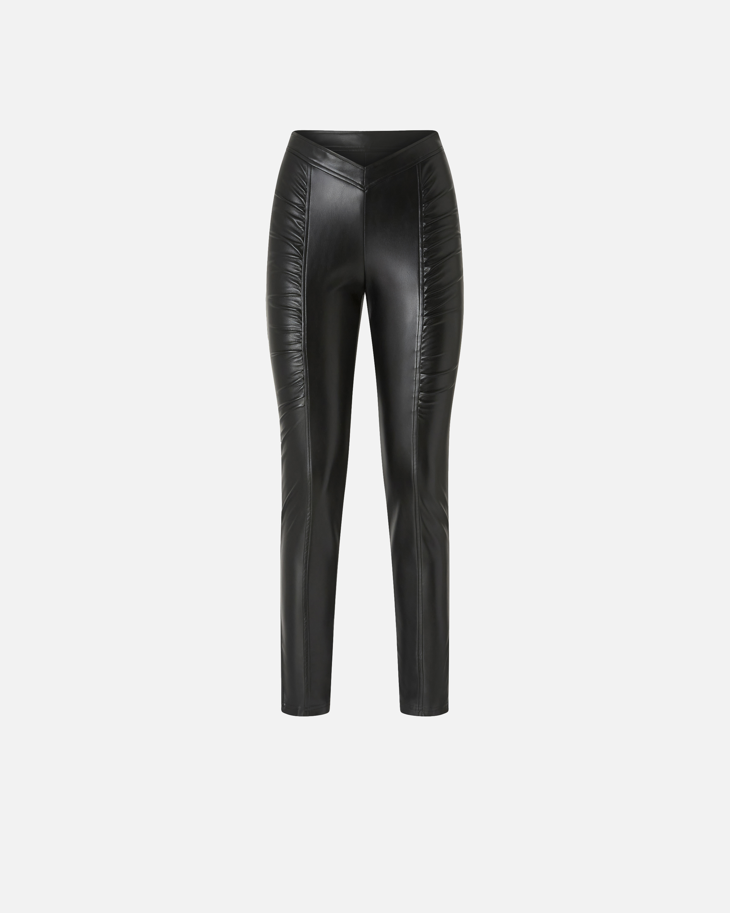 Stretch leather effect leggings PINKO Black