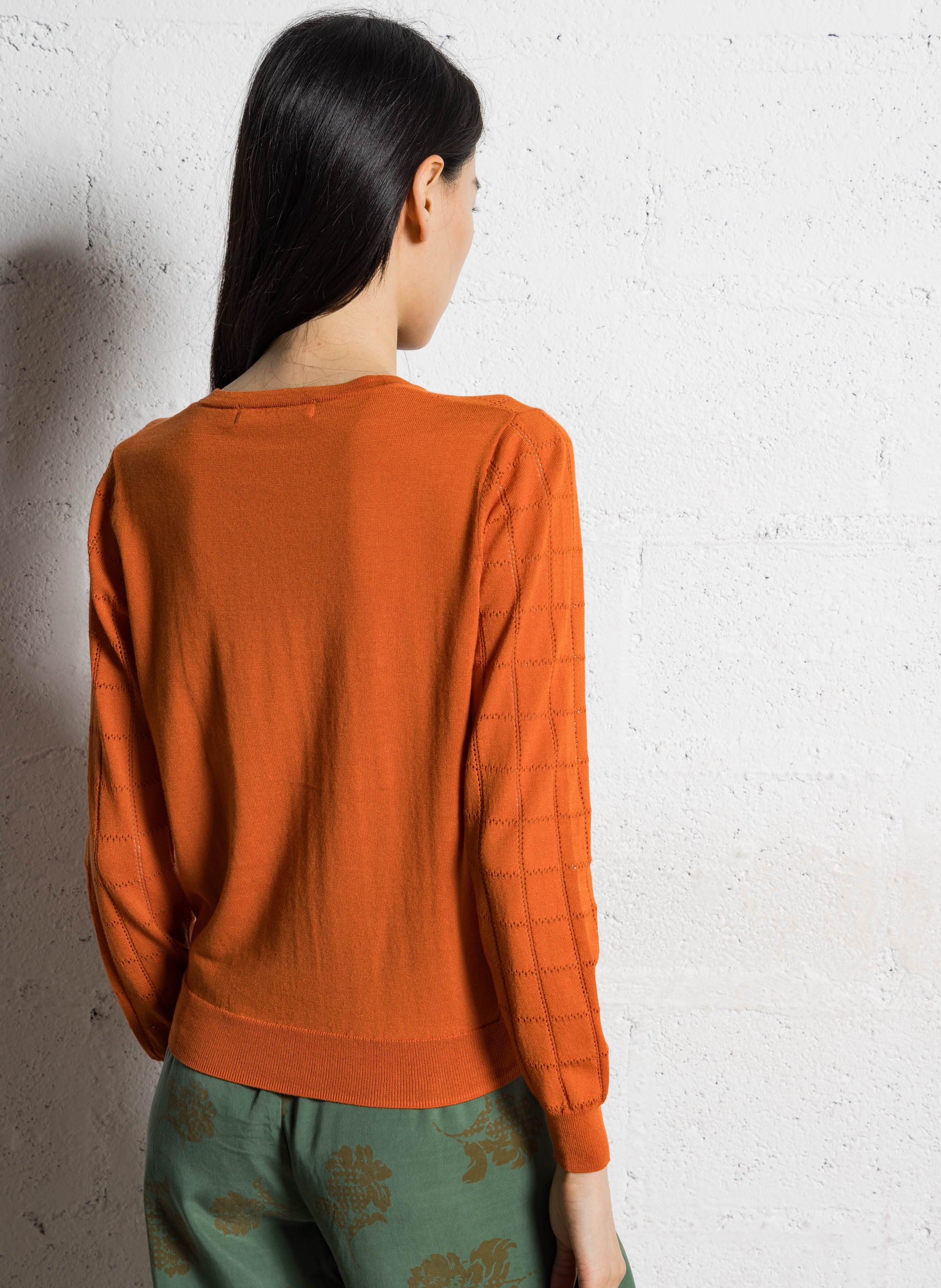 Vest met ronde hals - katoenblend NICE THINGS Bruin