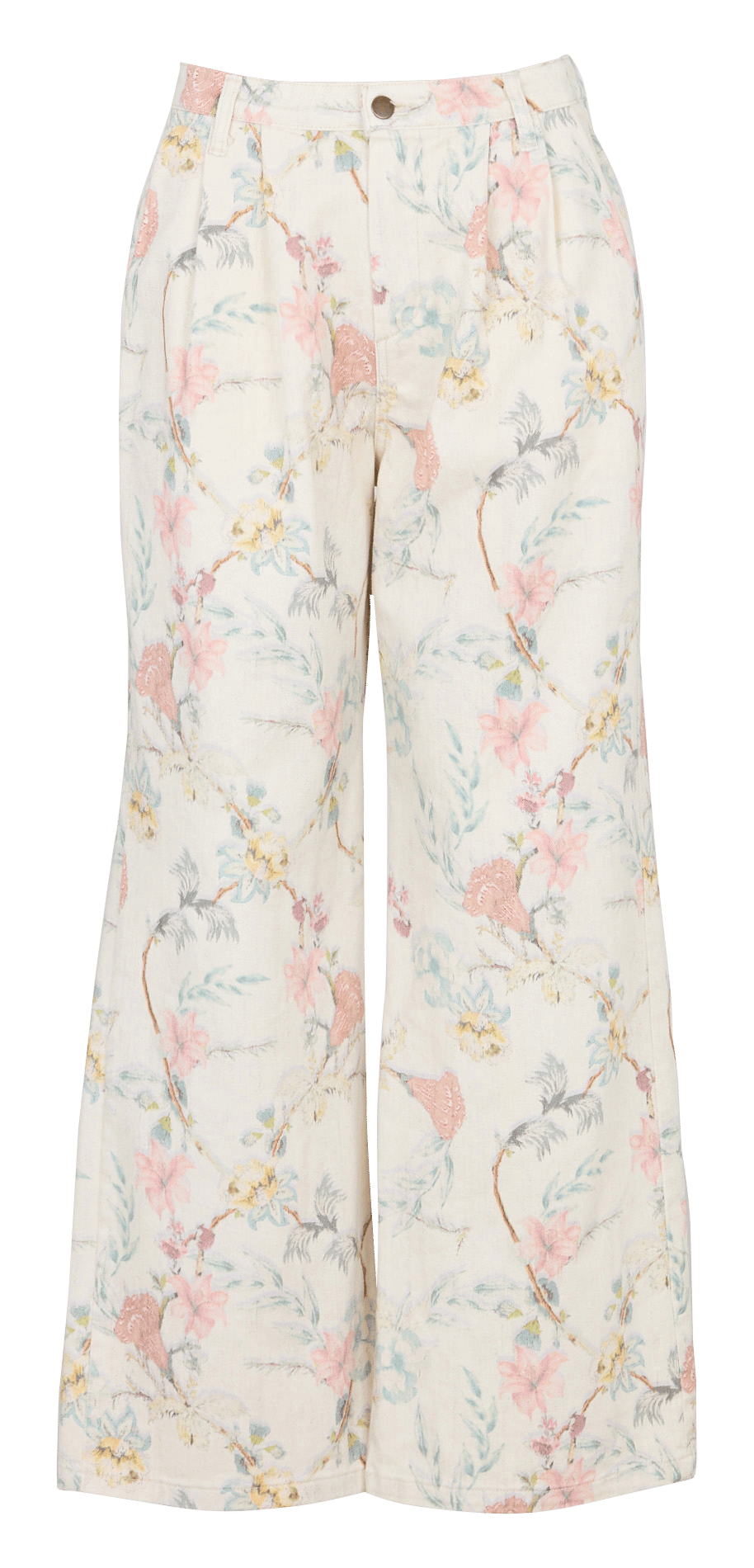 Hoch taillierte Hose mit Faltenmuster MAISON HOTEL Rosa