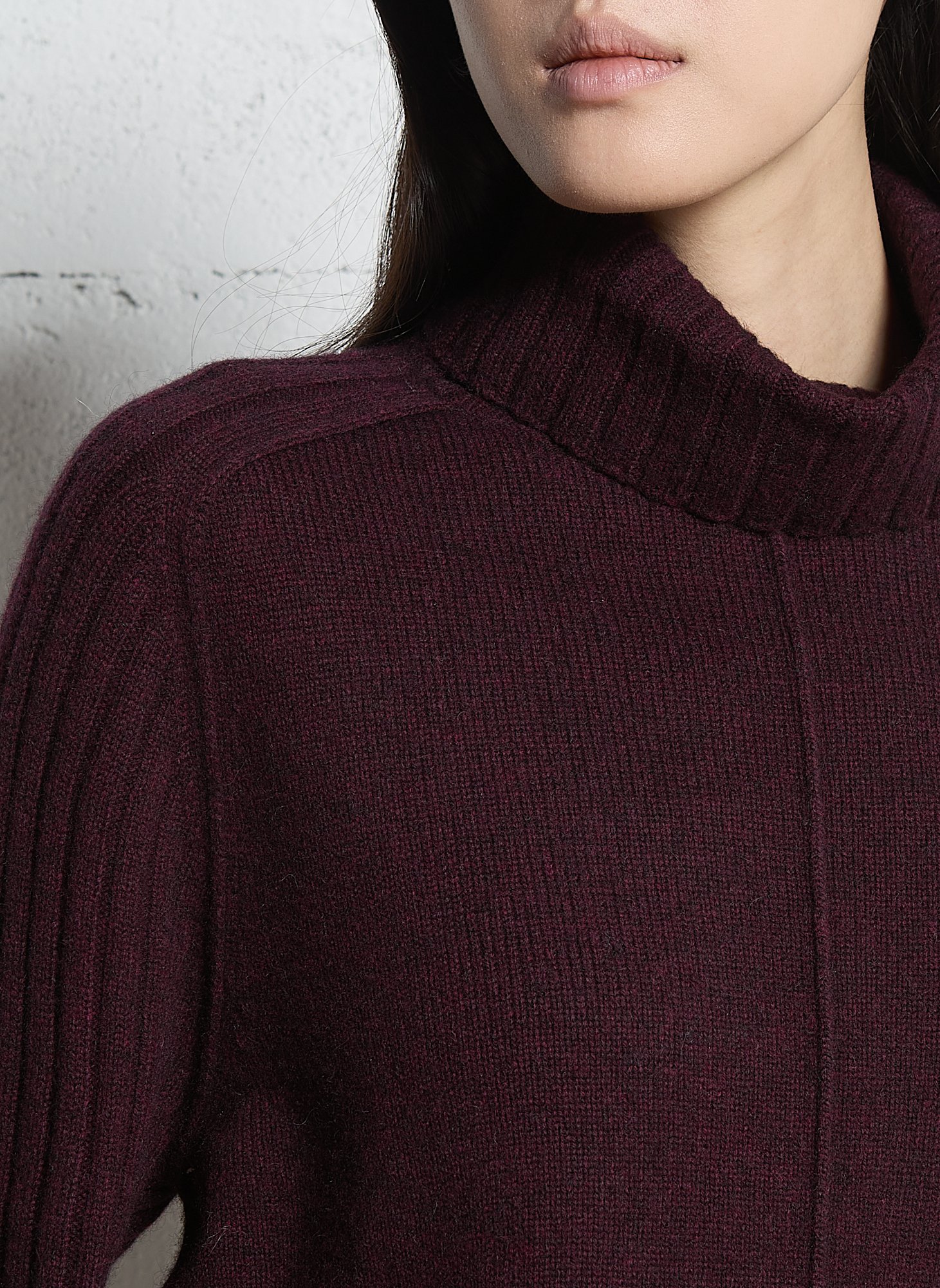 Pull col roulé en laine mélangée MAISON 123 Violet